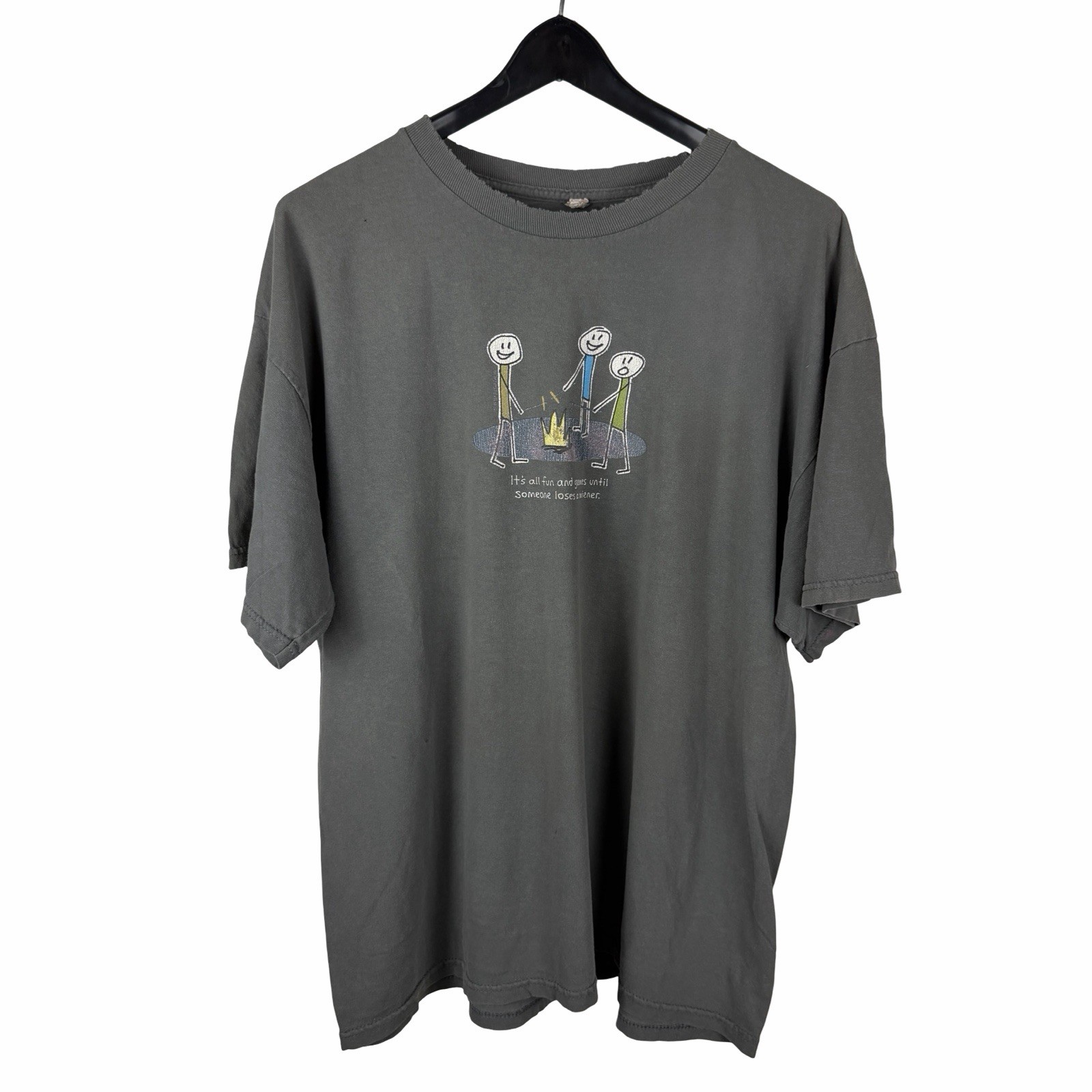 Vintage 2000s Fun & Games Until You Lose A Weiner Comedy Shirt Size XL