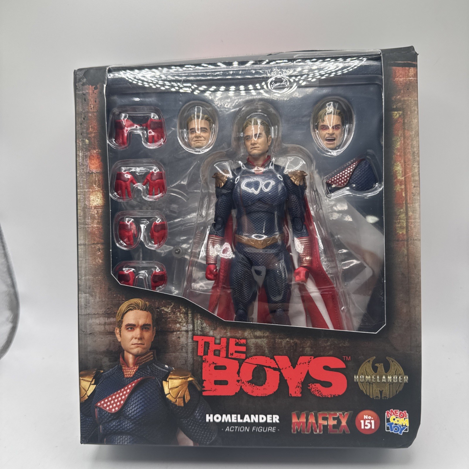 Medicom MAFEX No.151 The Boys Homelander Action Figure Complete Open Box