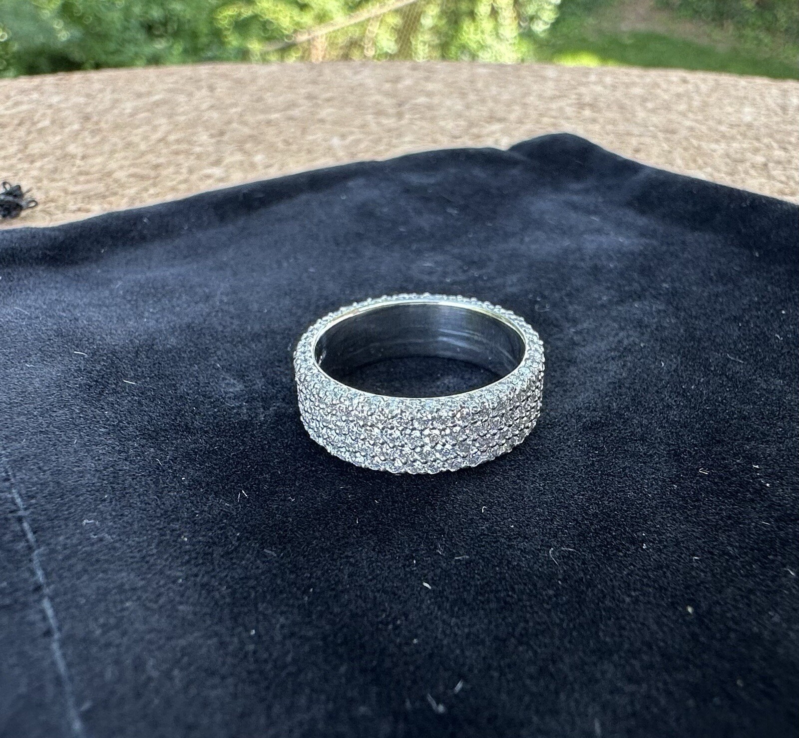 Michael B Platinum 4-Row Diamond Eternity Band Michael B Platinum 4-Row Diamond Eternity Band