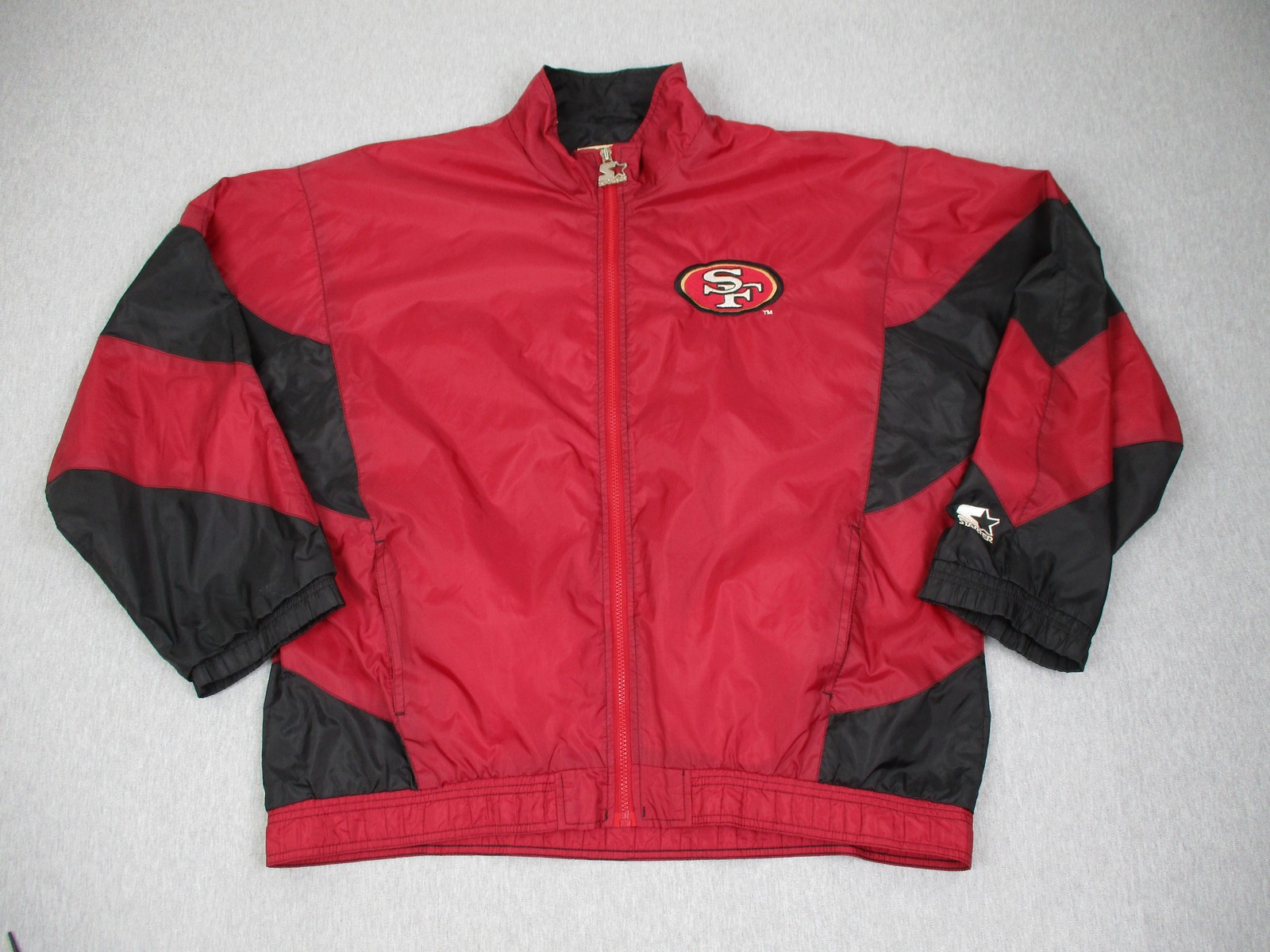 Vintage San Francisco 49ers Jacket Men Large Red Black NFL Football Starter
