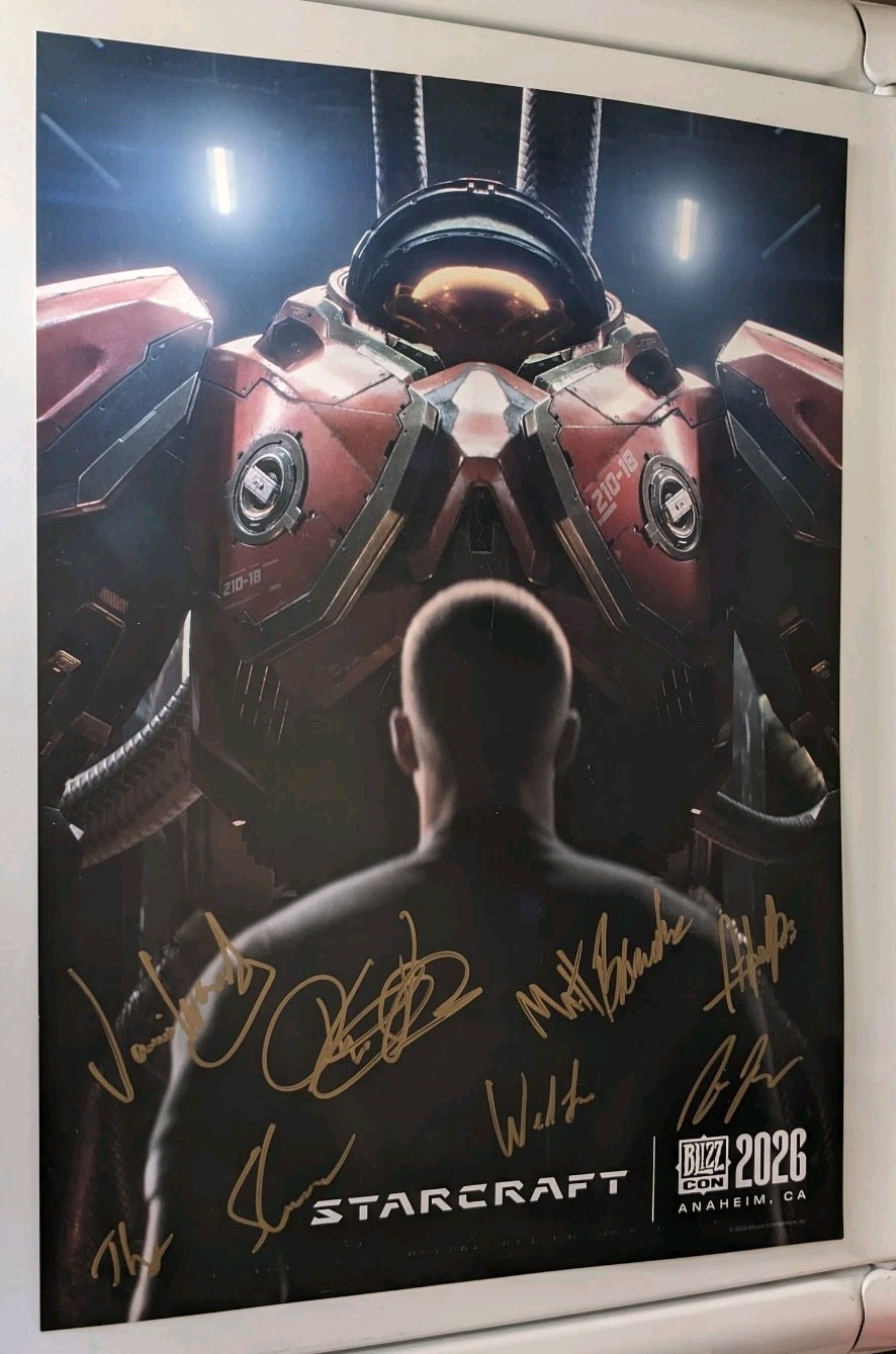 BlizzCon 2026 StarCraft Poster 14x20 SIGNED Blizzard Developers 