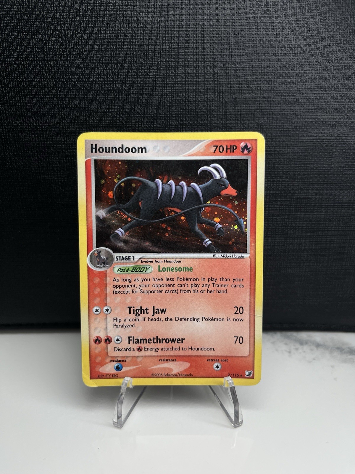 Houndoom 7/115 EX Unseen Forces Reverse Holo HP/DMG