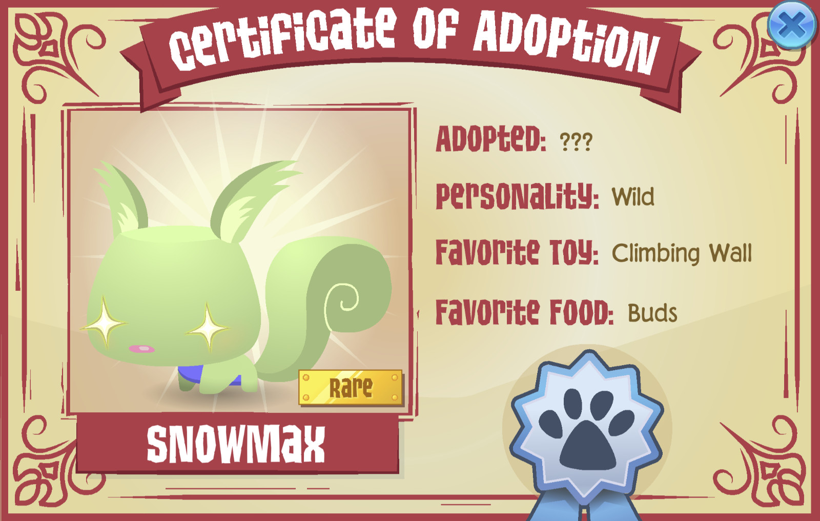 Animal Jam Classic (AJC) | Rare Pet Squirrel (READ DESCRIPTION BEFORE BUYING)