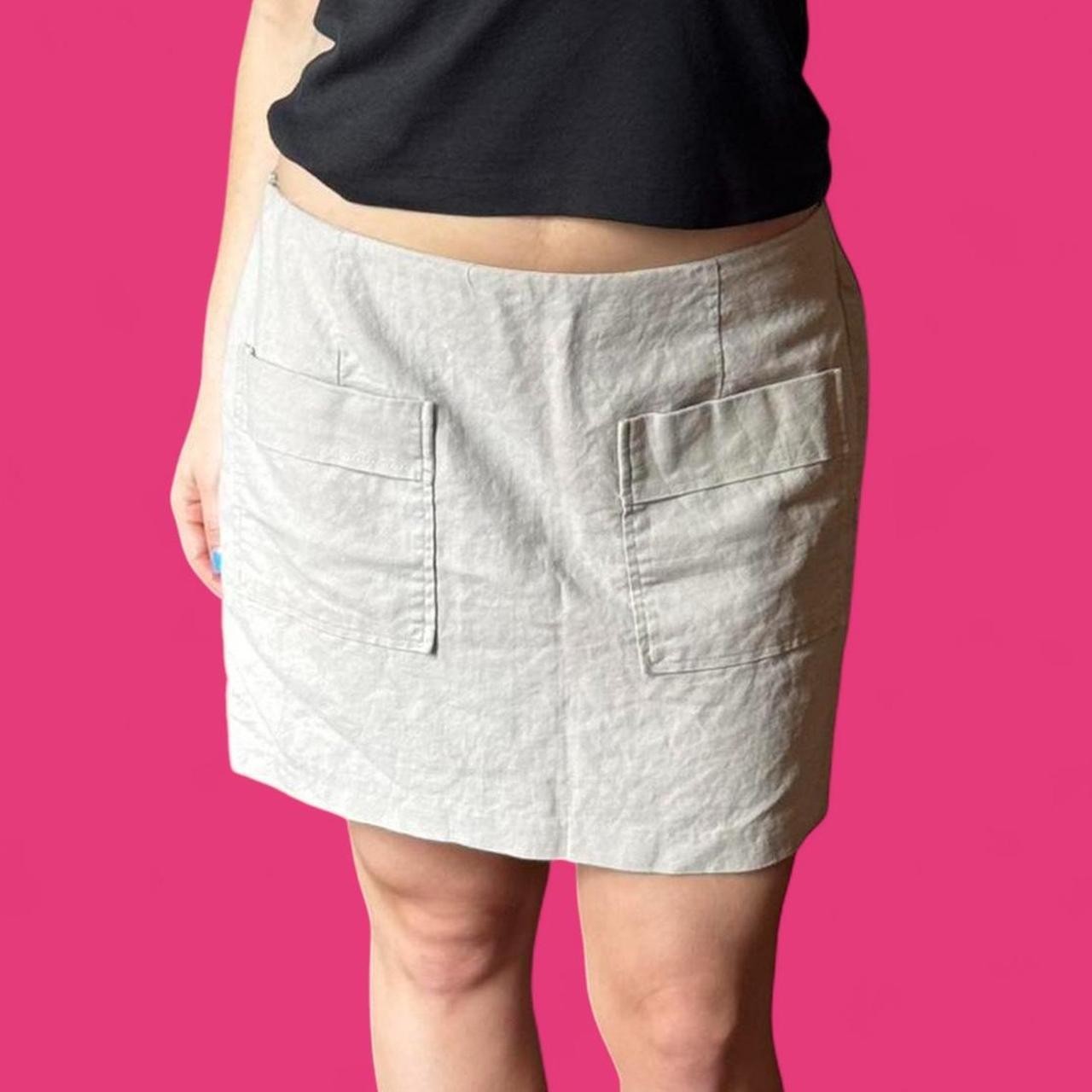 Vintage GAP linen cotton blend low rise mini skirt