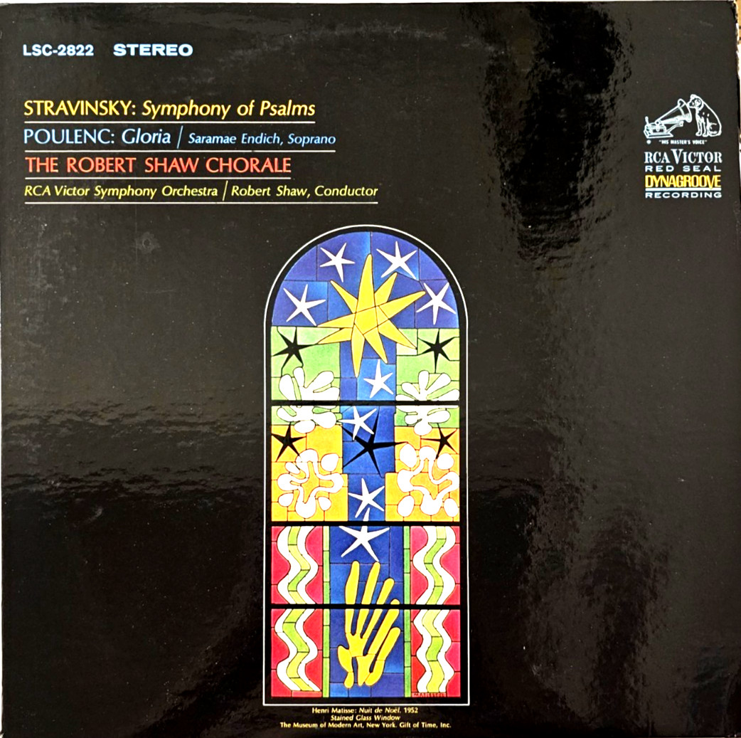 STRAVINSKY- Symphony Of Psalms/POULENC Gloria- ROBERT SHAW- RCA LSC 2822
