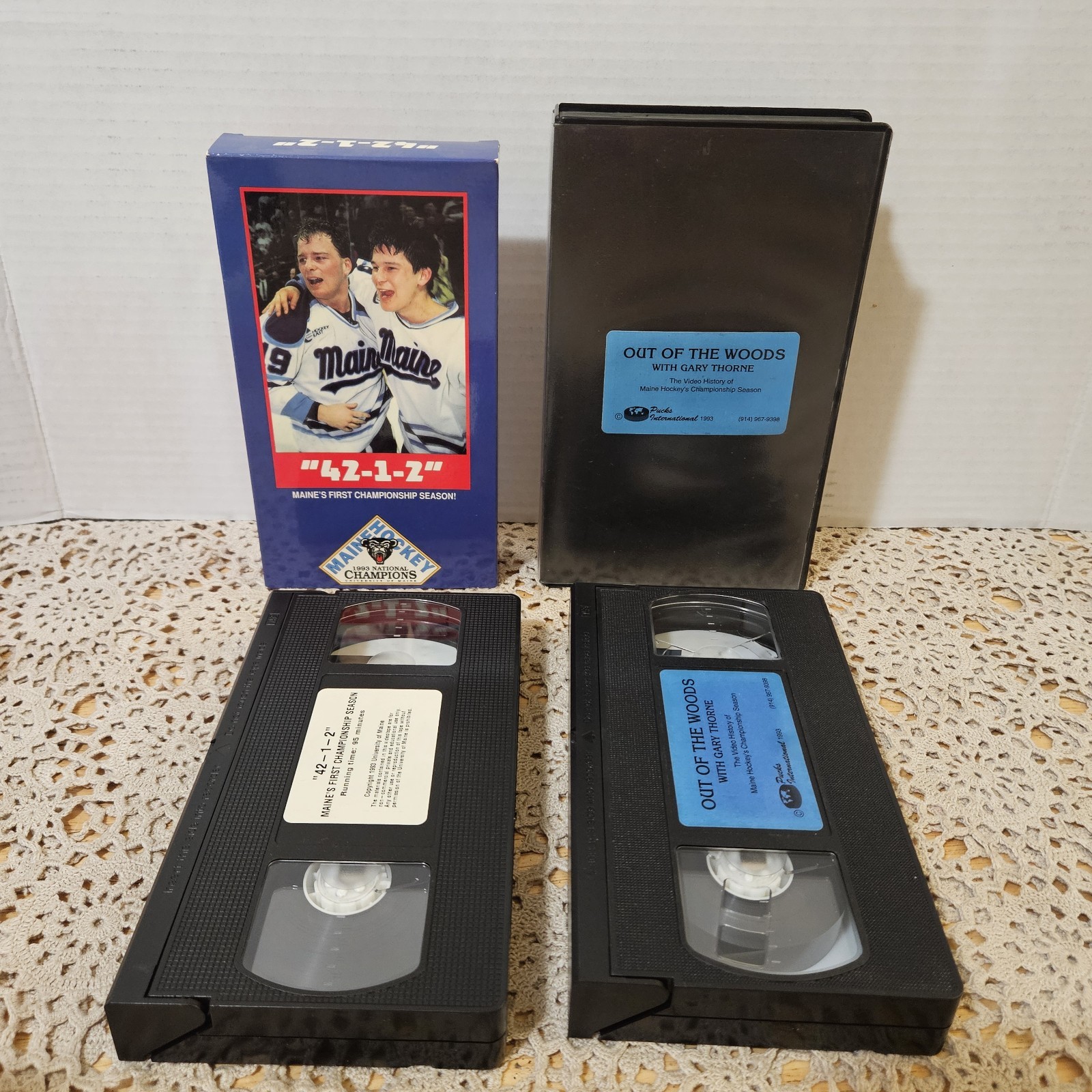 Rare 1993 Maine Black Bears Hockey National Champions VHS Set Out of the Woods