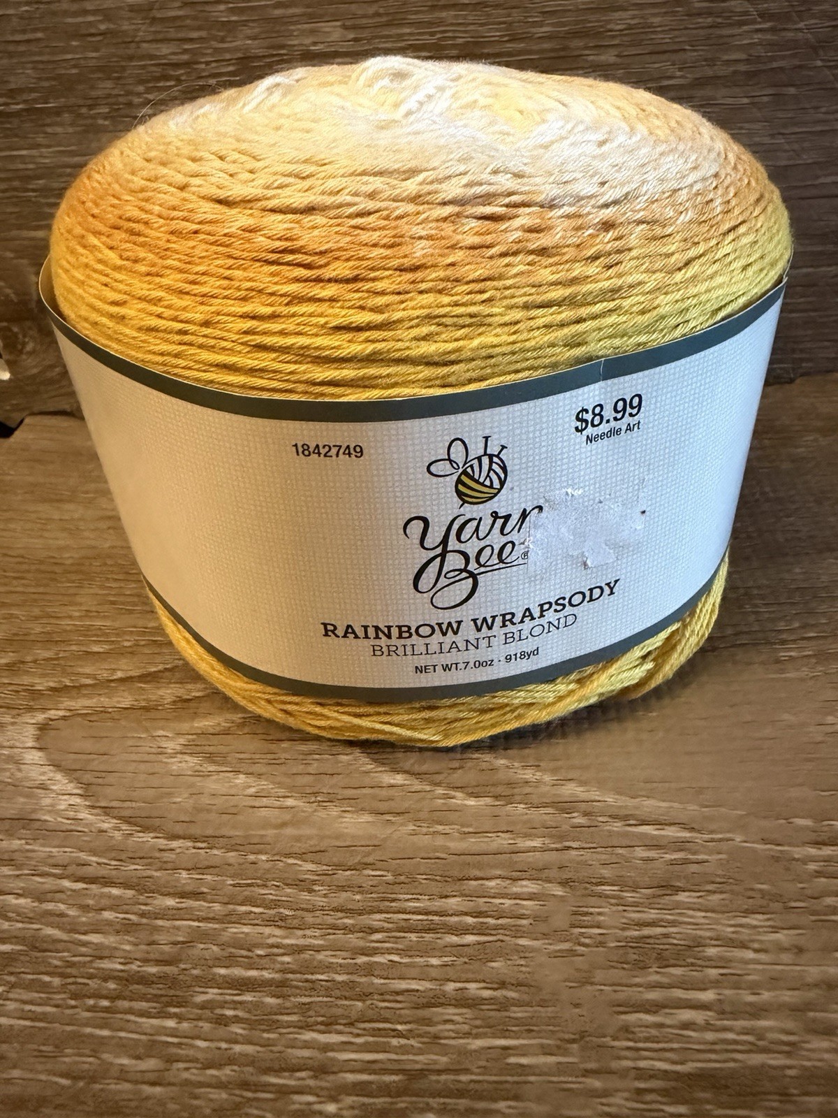 Yarn Bee Rainbow Wrapsody 7 oz Cake or Skein Discontinued Brilliant Blond Yarn Bee Rainbow Wrapsody 7 oz Cake or Skein Discontinued Brilliant Blond