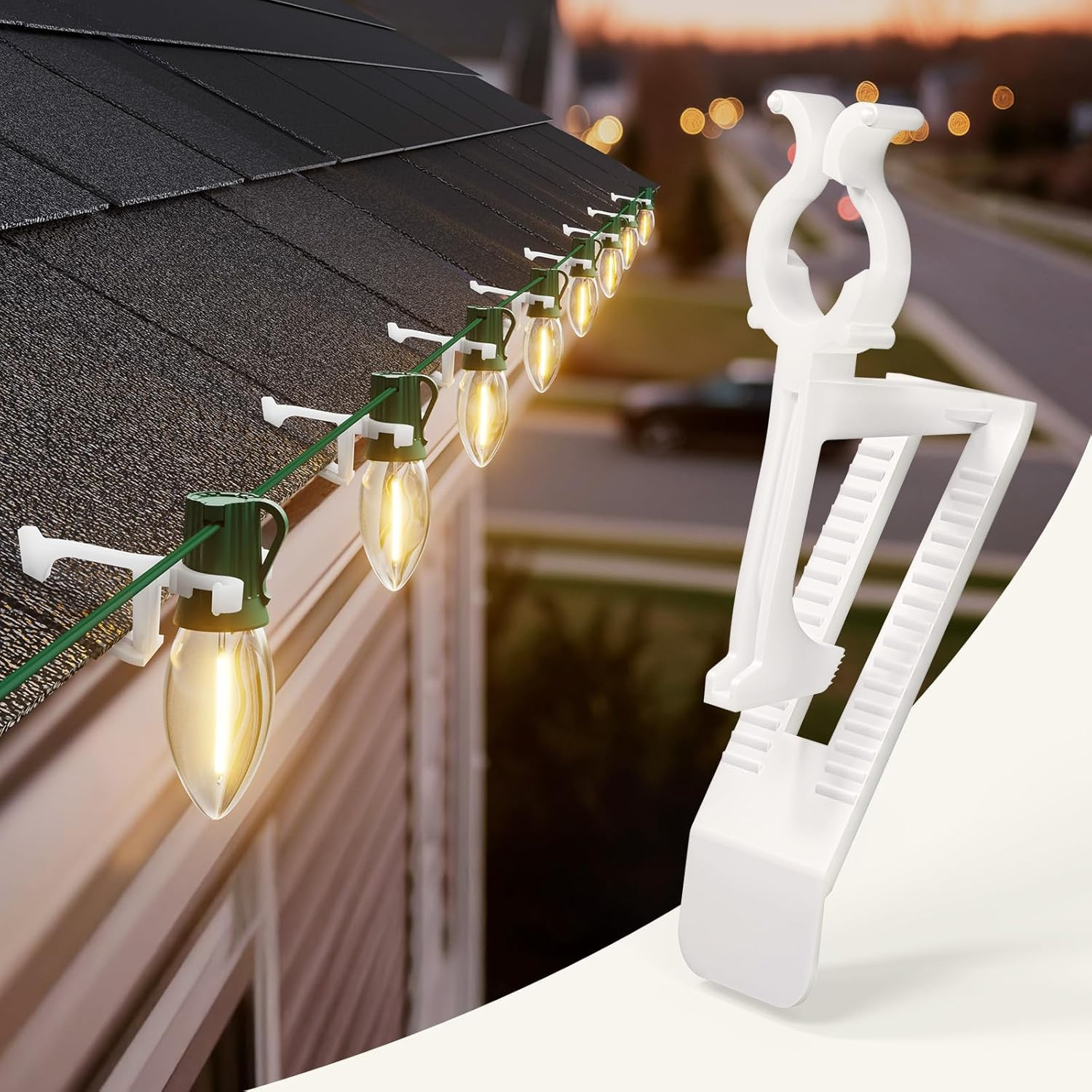 Christmas Light Clips, 200 Pack Universal C7 C9 Shingle Clips Christmas Light Clips, 200 Pack Universal C7 C9 Shingle Clips