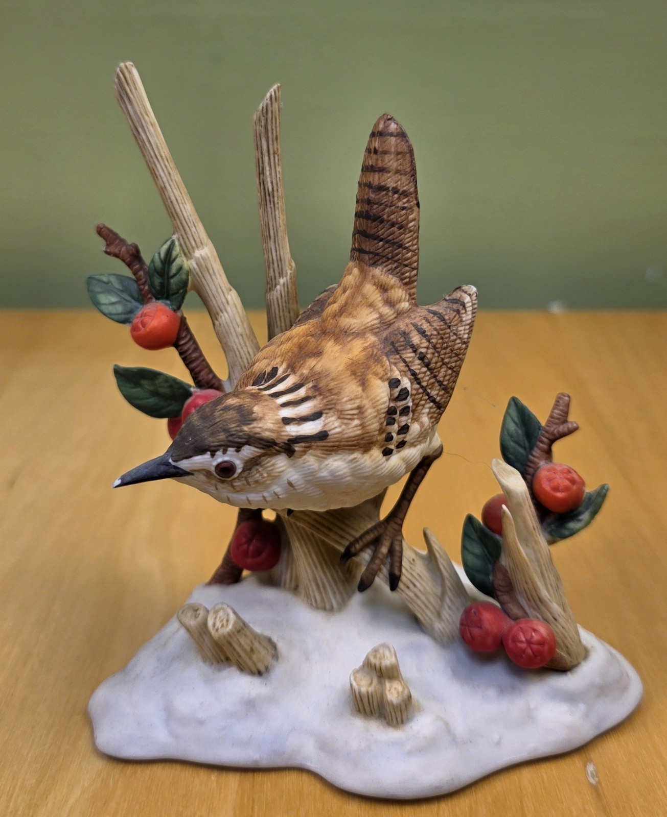 Vtg Lenox Marsh Wren Porcelain Figurine Garden Bird Collection 1990 Vtg Lenox Marsh Wren Porcelain Figurine Garden Bird Collection 1990
