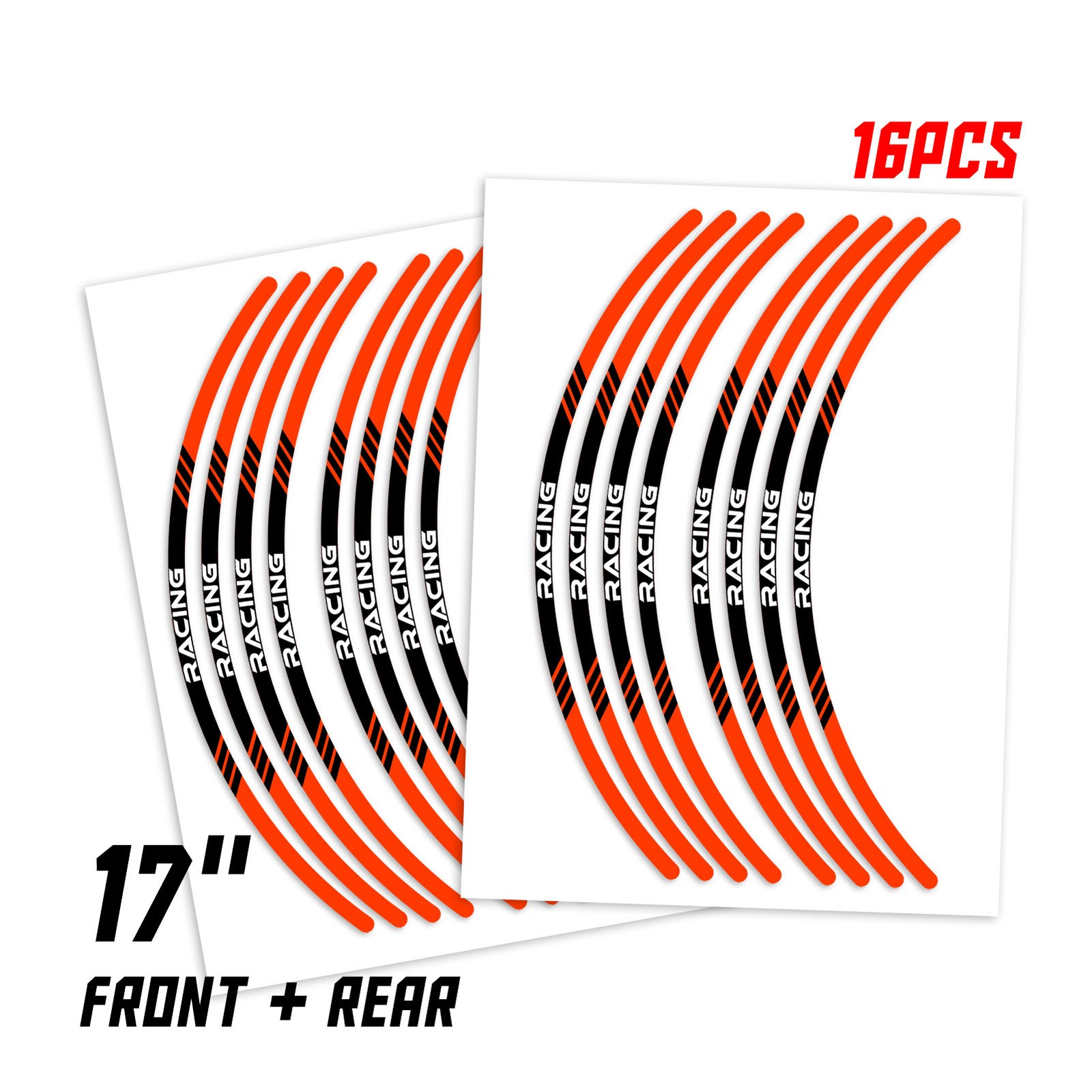 P03B For Ducati 899 Panigale 2013-2016 Orange Wheel Decals Stickers 15 14