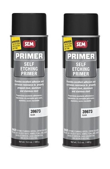 SEM 39673 Black Self Etching Primer - 15.5 oz. (2 Pack) SEM 39673 Black Self Etching Primer - 15.5 oz. (2 Pack)