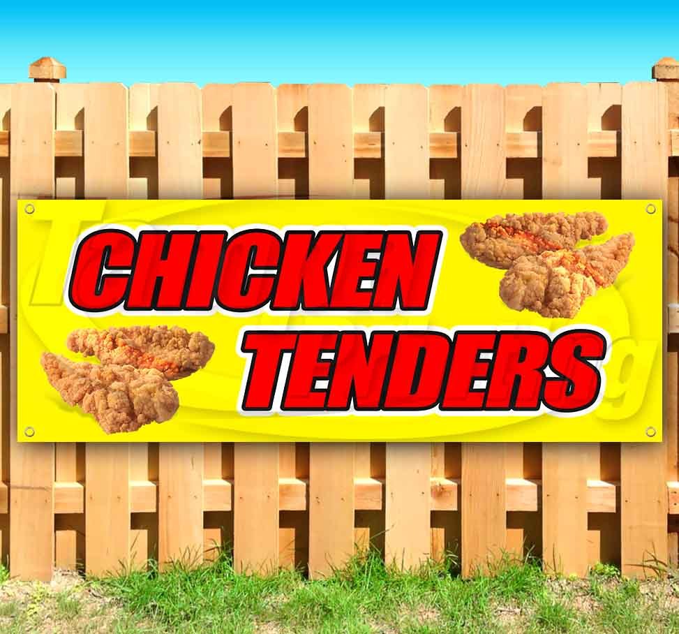 CHICKEN TENDERS Advertising Vinyl Banner Flag Sign Many Sizes USA SB02039