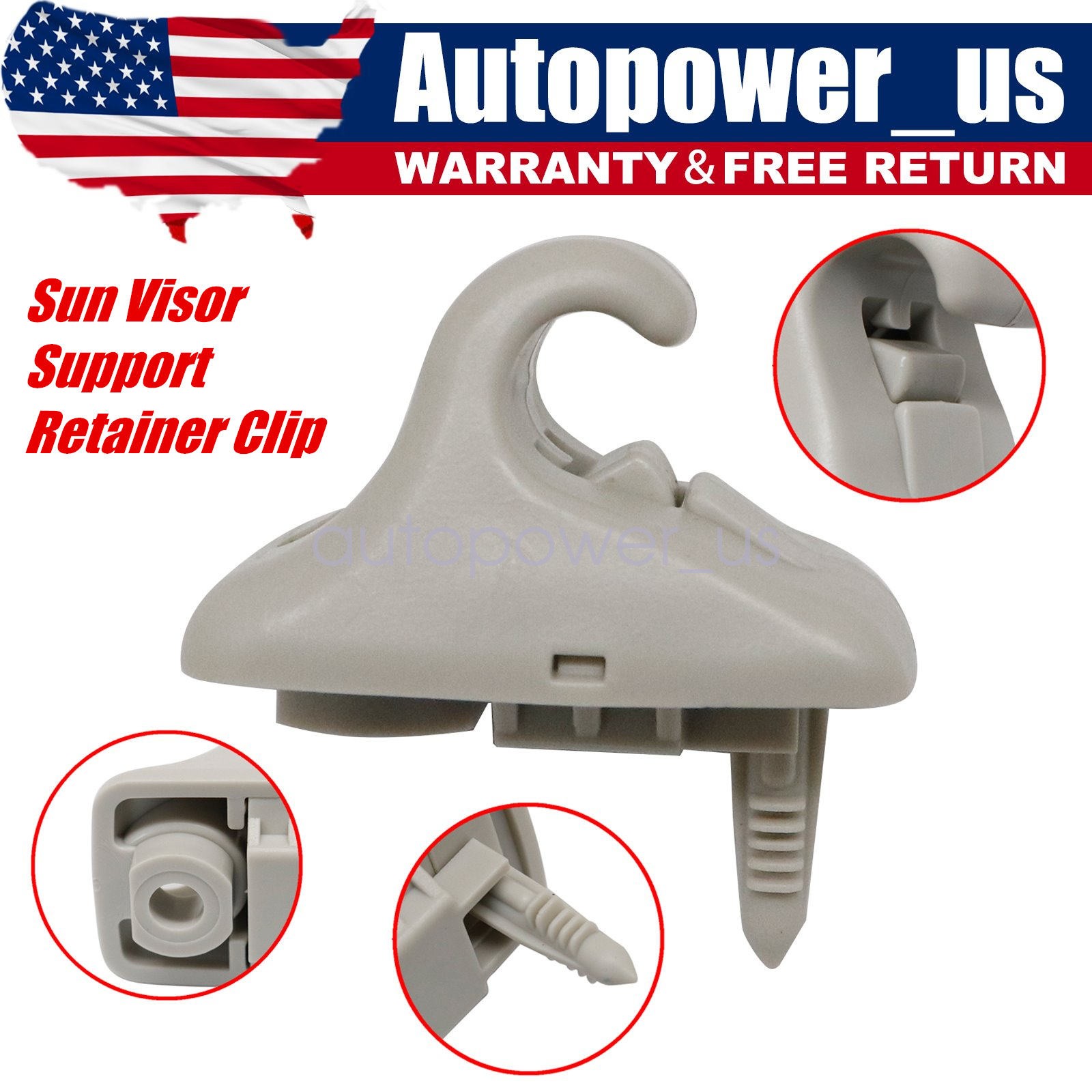 For Hyundai Elantra Sonata Kona Getz Sun Visor Support Retainer Clip 85235-B1000