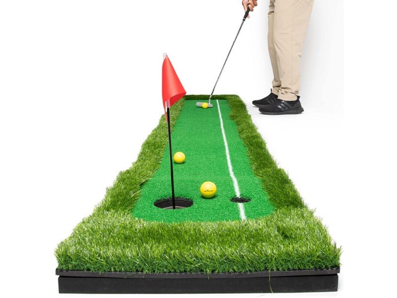 Abcotech Putting Mat Indoor Golf Putting Green Mini Golf Set with 3 Bonus Balls