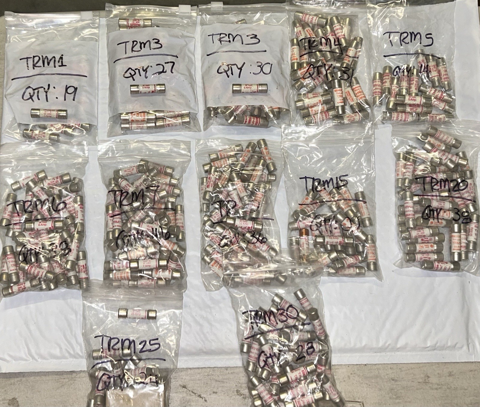 Huge Lot Mersen Ferraz Shawmut TRM Fuses 350+ pcs Assorted New NOS Bulk