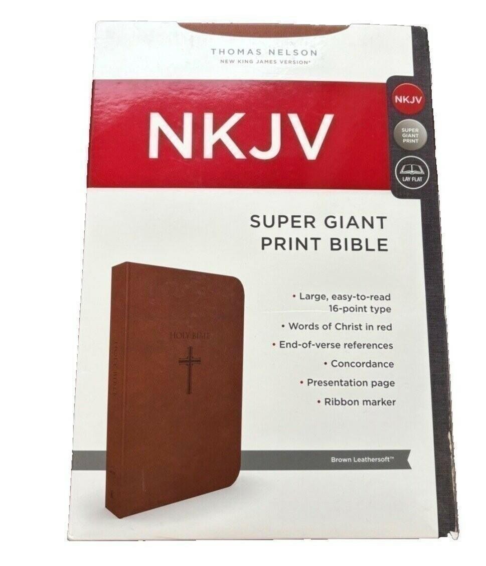 Super Giant Print Bible NKJV Imitation Leather Largest Print 16 point BRAND NEW Super Giant Print Bible NKJV Imitation Leather Largest Print 16 point BRAND NEW