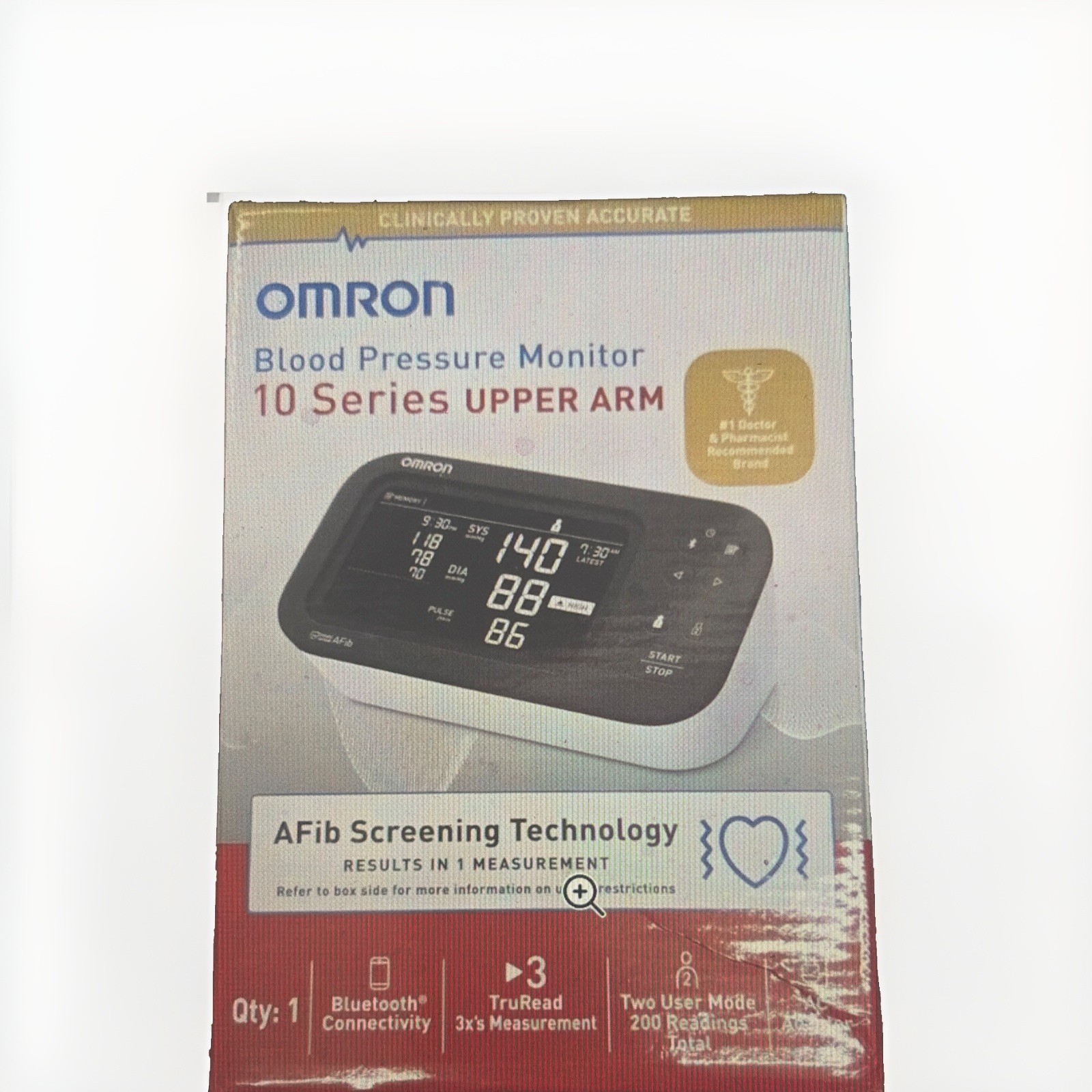Omron 10 Series Upper Arm Blood Pressure Monitor AFib Bluetooth - BP7465 - NEW Omron 10 Series Upper Arm Blood Pressure Monitor AFib Bluetooth - BP7465 - NEW