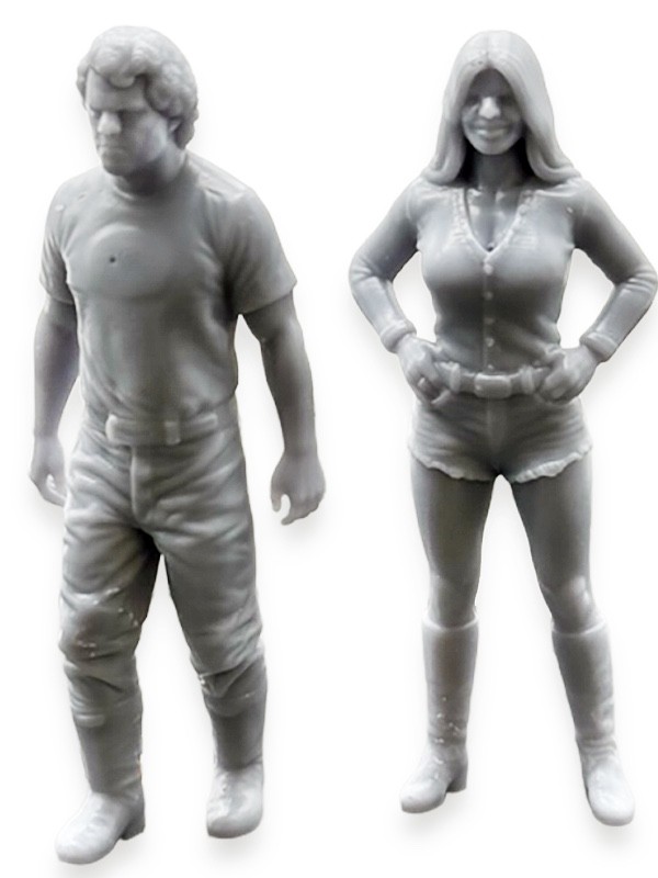 VRHTF VTG VERY RARE NHRA JUNGLE JIM LIBERMAN & JUNGLE PAM HARDY 1:24 FIGURES