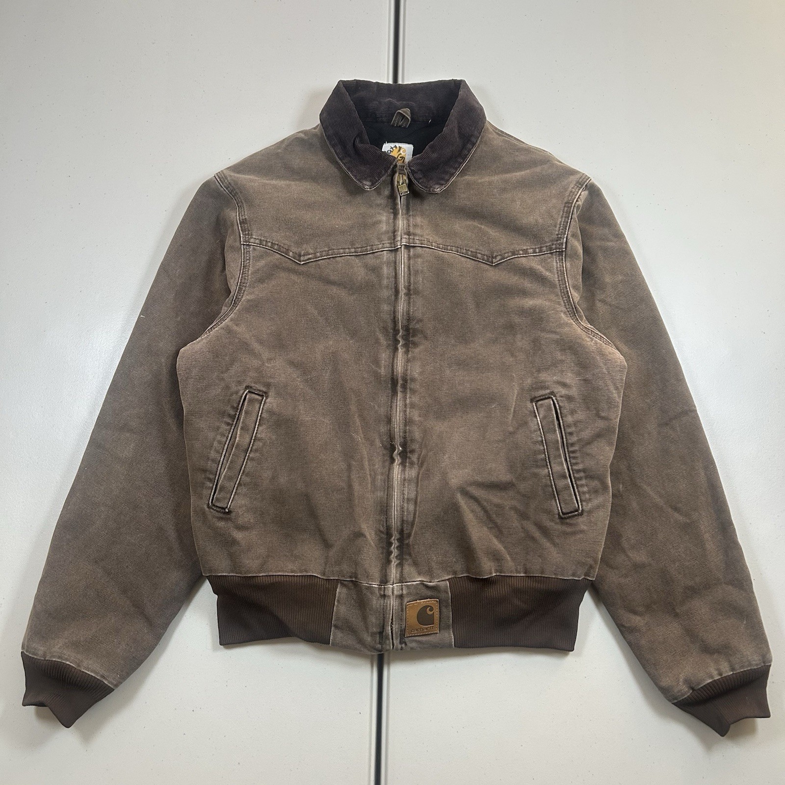 Vintage Brown Carhartt Santa Fe Jacket J14 CHT Men\'s Size Medium Y2K Work Wear