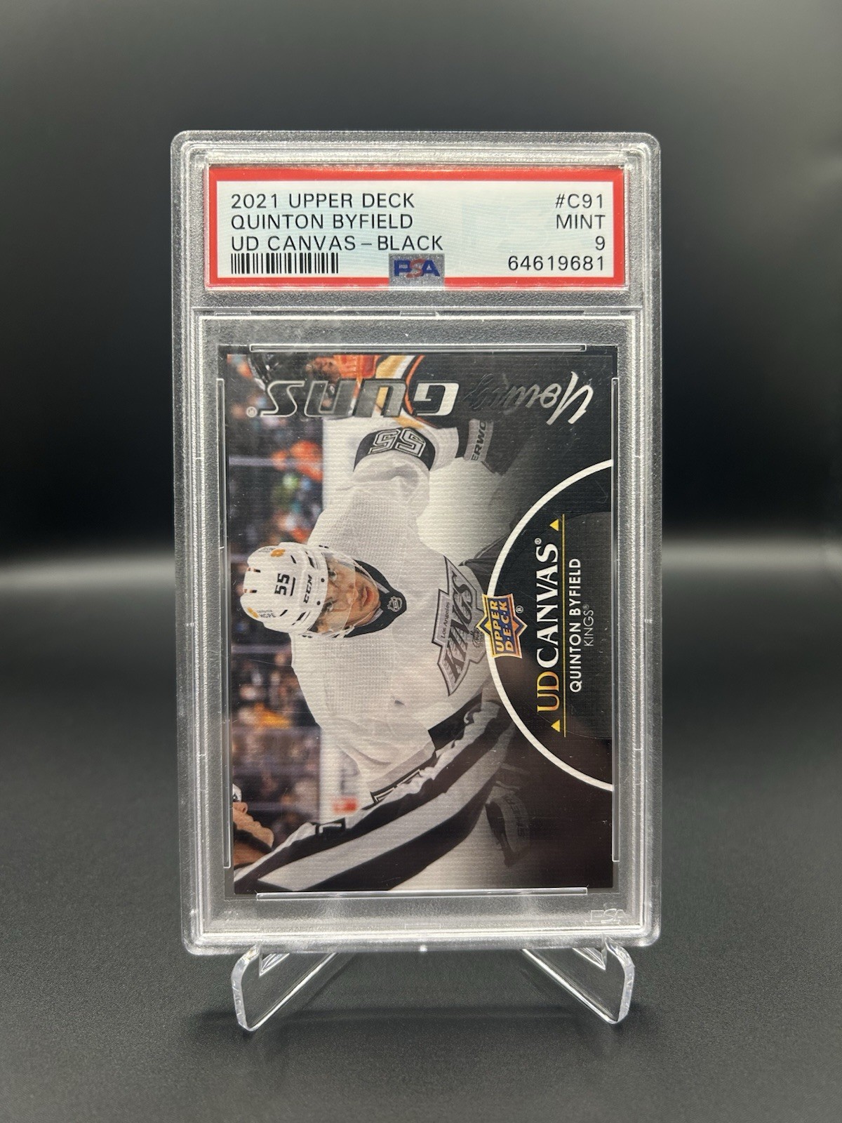 21-22 Upper Deck Quinton Byfield Young Guns Canvas Rookie Black PSA 9 21-22 Upper Deck Quinton Byfield Young Guns Canvas Rookie Black PSA 9