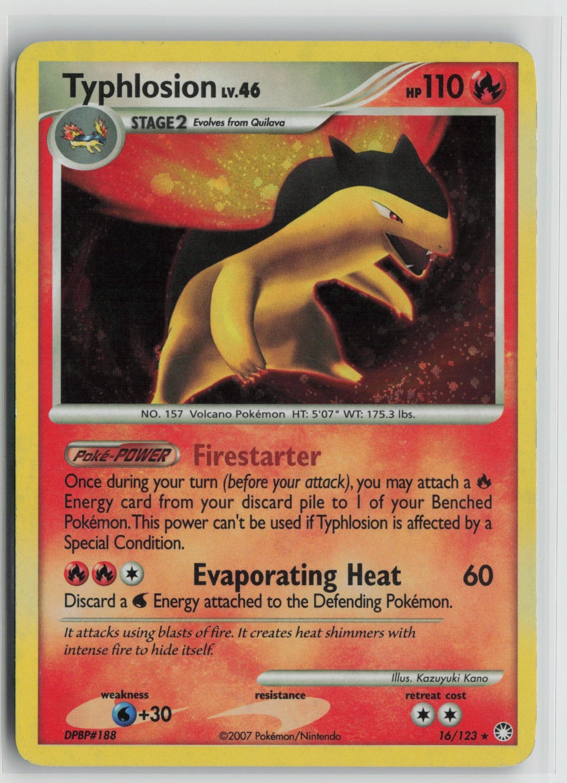 Typhlosion Holo Rare MT 16/123 MP Typhlosion Holo Rare MT 16/123 MP