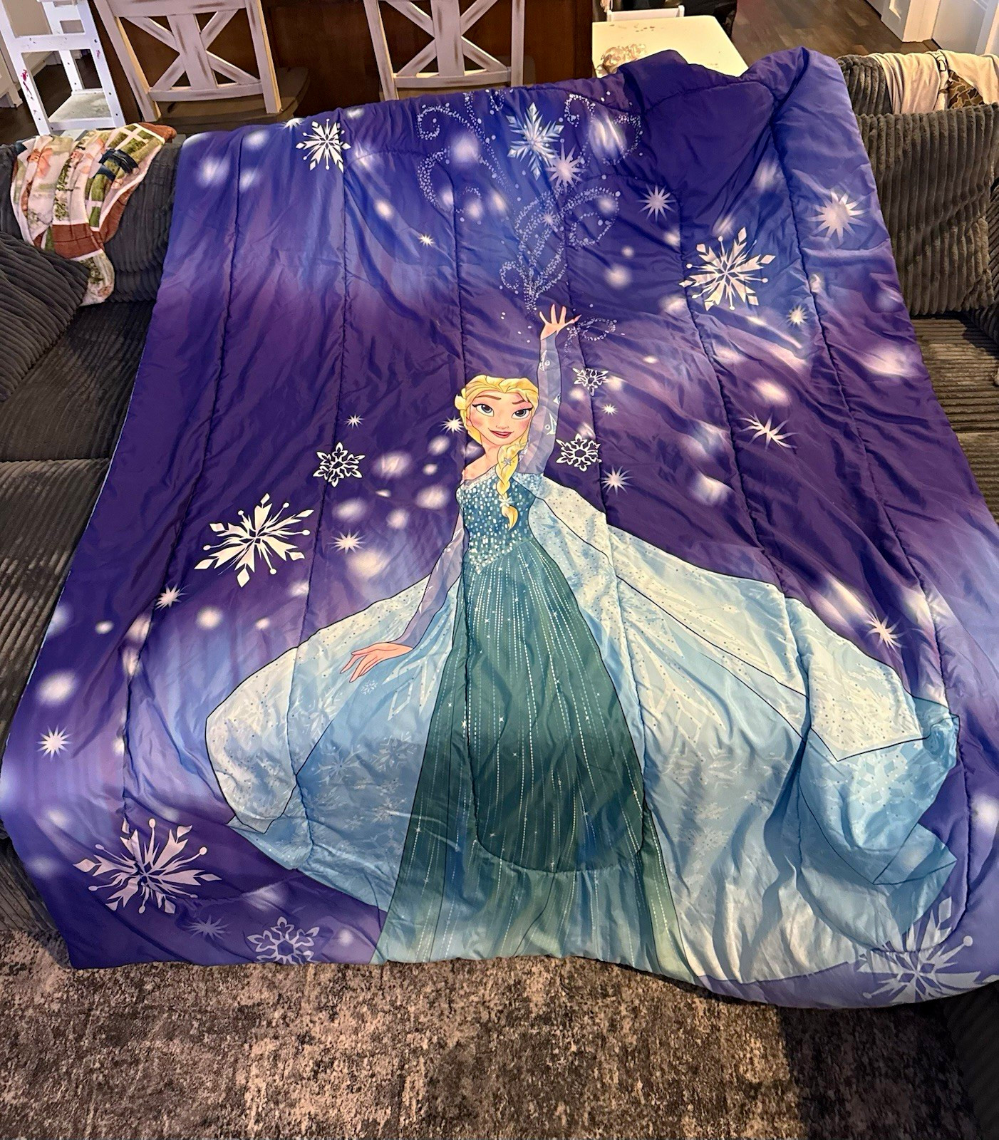 Disney Frozen Twin 3pc Bedding Set Comforter Sheet Pillowcase Elsa Anna Olaf