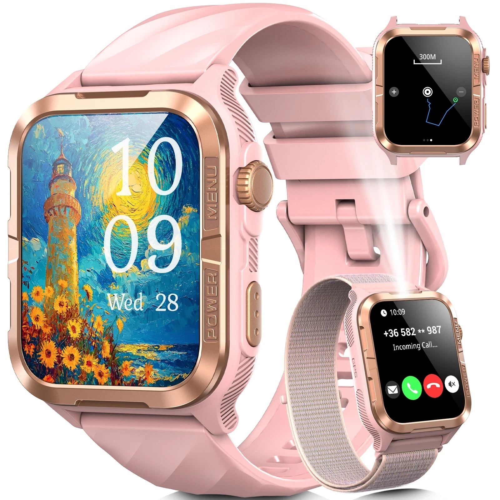 Smart Watch Women Built-in GPS, 600Mah With DA GPT AI Assistant Fitness Tracker
