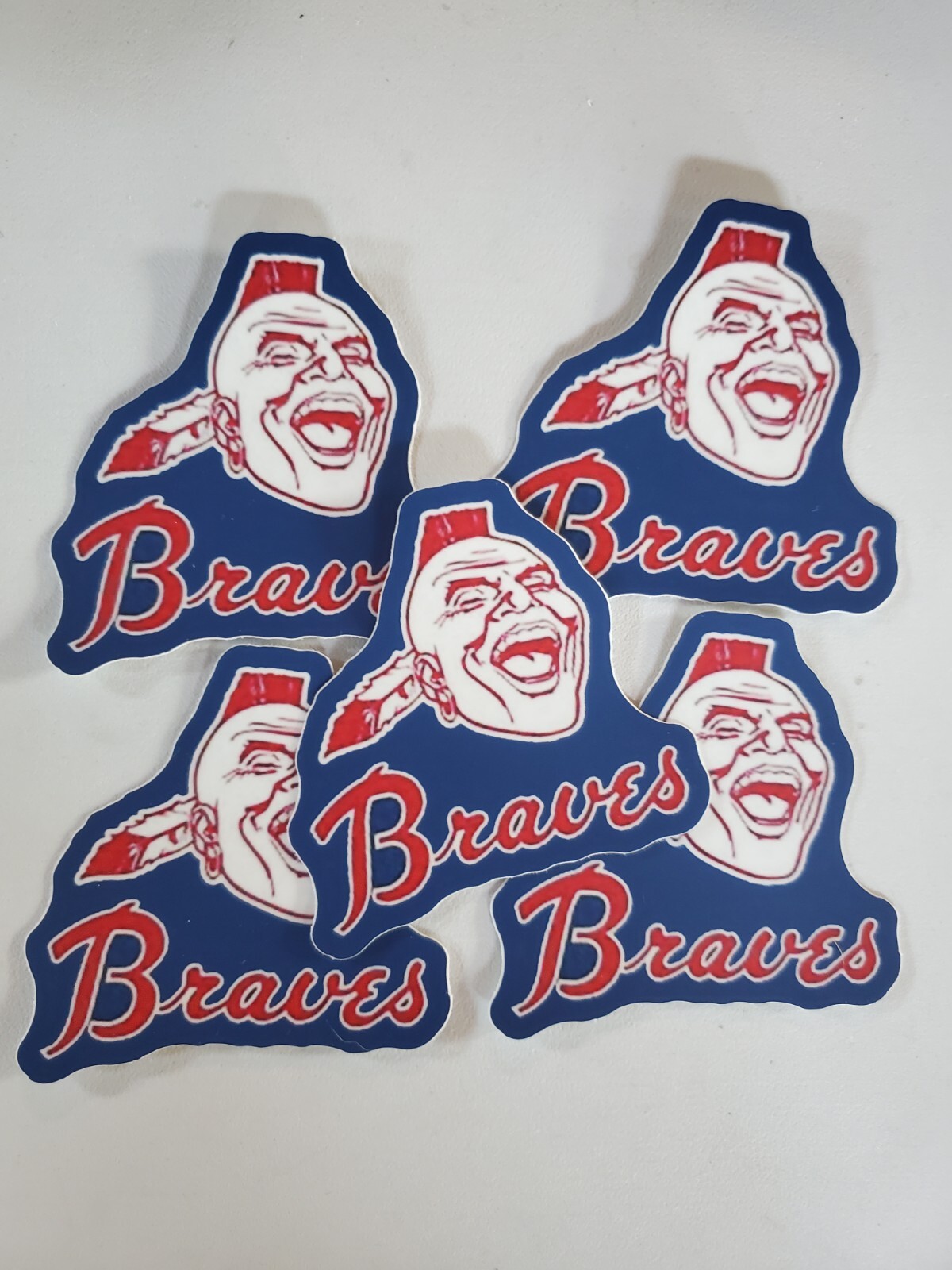 RARE - Vintage Retro ATLANTA BRAVES STICKERS 5 PACK 3\ RARE - Vintage Retro ATLANTA BRAVES STICKERS 5 PACK 3\