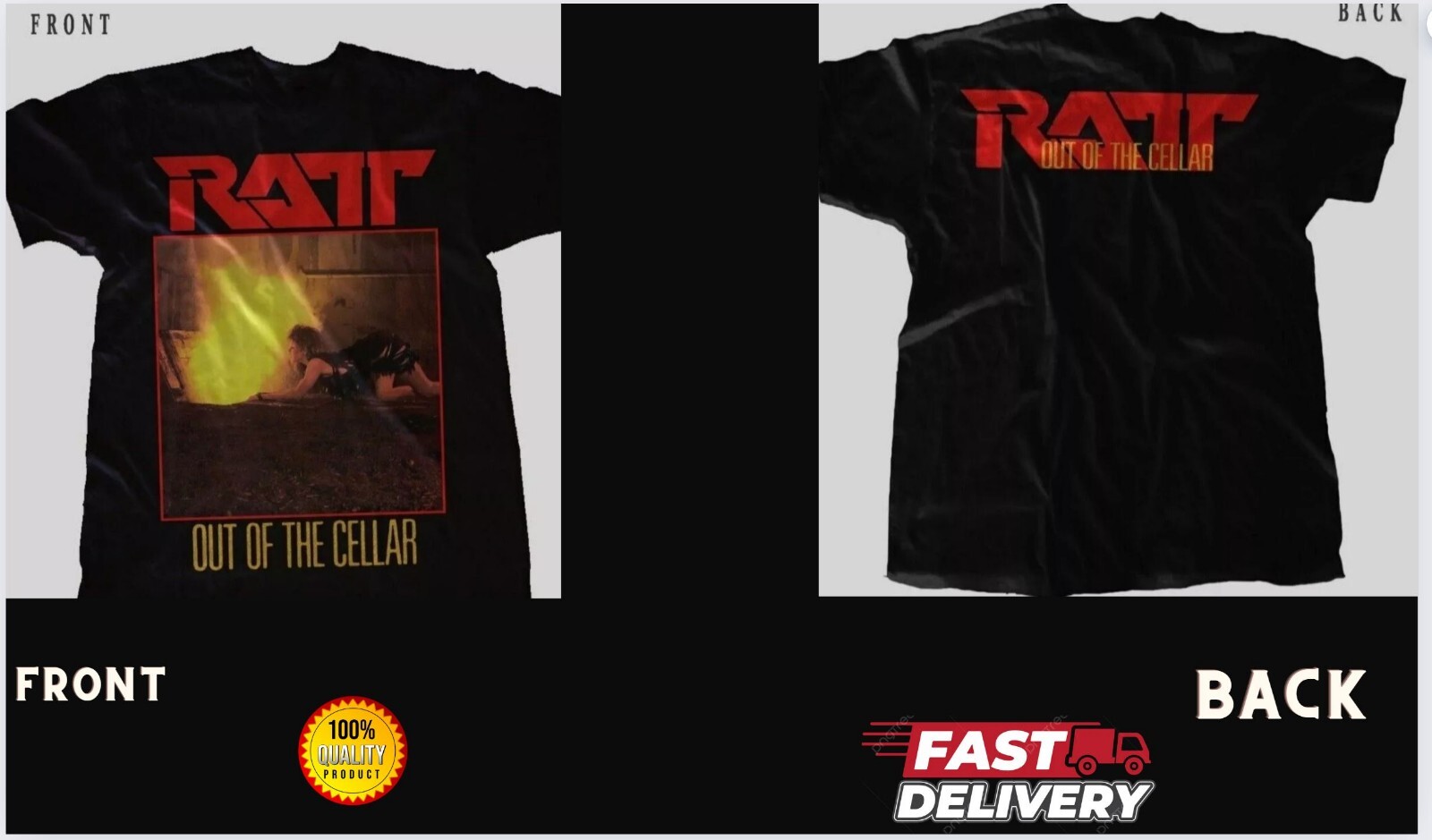 RATT – Out of the Cellar – American Heavy Metal Band T-Shirt