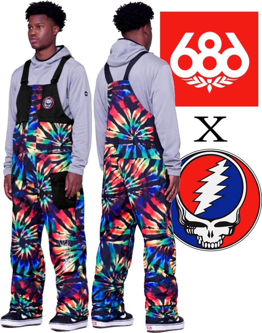 686 x *GRATEFUL DEAD* TIE DYE - FRONTIER BIB | \'24 | XL | BEYOND RARE -- BNWT🤘