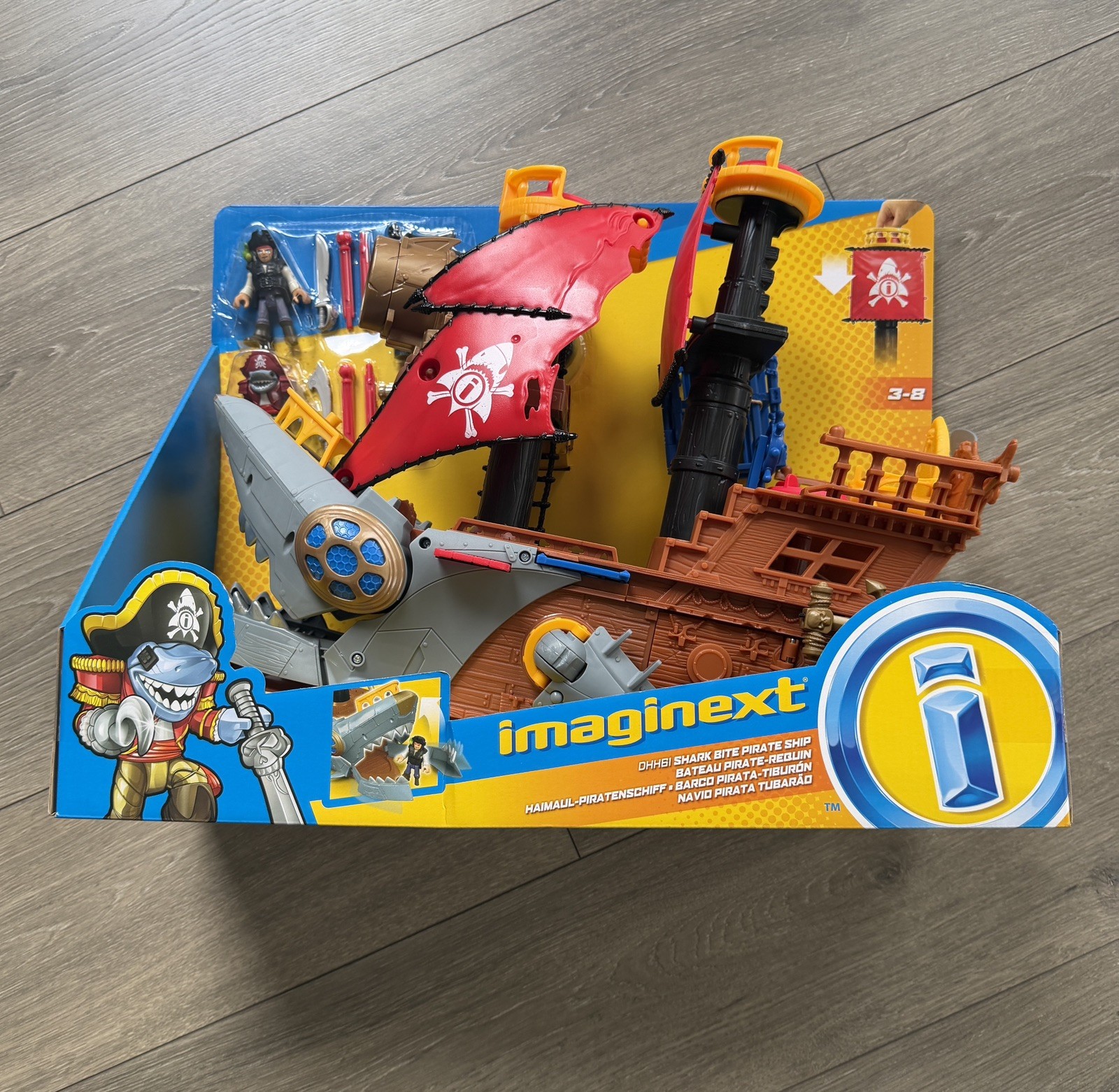 NEW Fisher-Price DHH61 Imaginext Shark Bite Pirate Ship Playset Ages 3-8 NEW Fisher-Price DHH61 Imaginext Shark Bite Pirate Ship Playset Ages 3-8