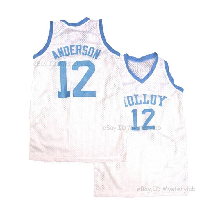 Throwback Kenny #12 High School Basketball Jersey White Stitched Custom Names