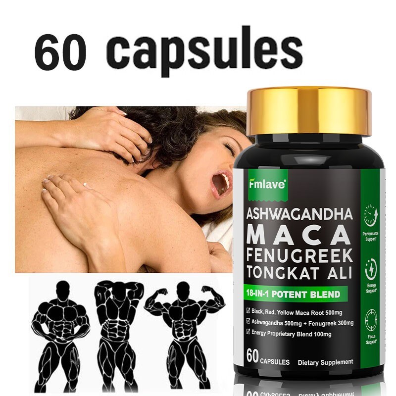 Maca Root, Ashwagandha, Panax, Ginseng, Fenugreek Extract Male Enhancing Stamina