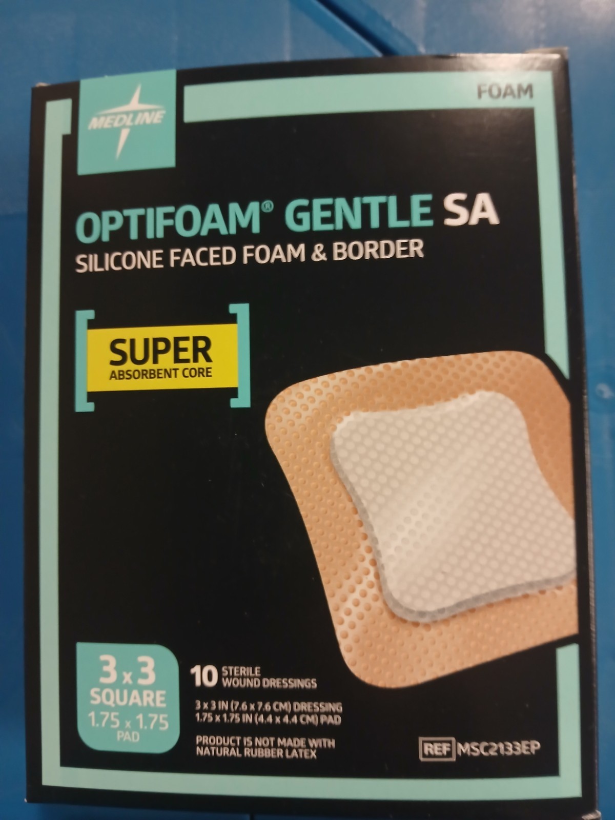 Medline Optifoam Gentle Ex Silicone Foam & Border Box of 10 3X3 Brand New (A9-1) Medline Optifoam Gentle Ex Silicone Foam & Border Box of 10 3X3 Brand New (A9-1)