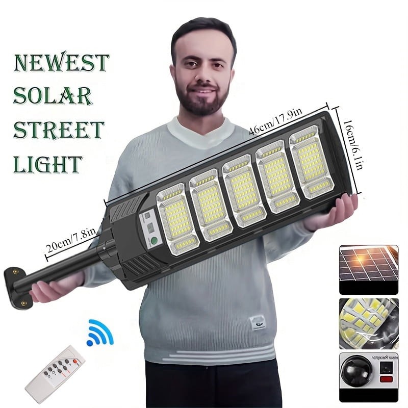 12000LM Solar Street Lights Outdoor with Motion Sensor, Remote Control 12000LM Solar Street Lights Outdoor with Motion Sensor, Remote Control