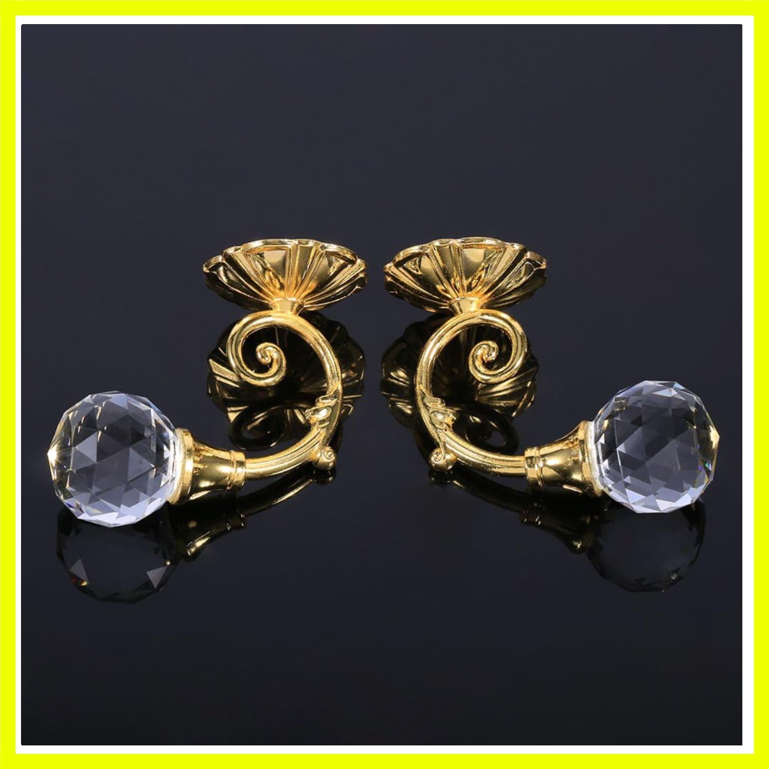 Elegant Gold Heavy Metal Curtain Tiebacks - 2 Pack with Easy Installation