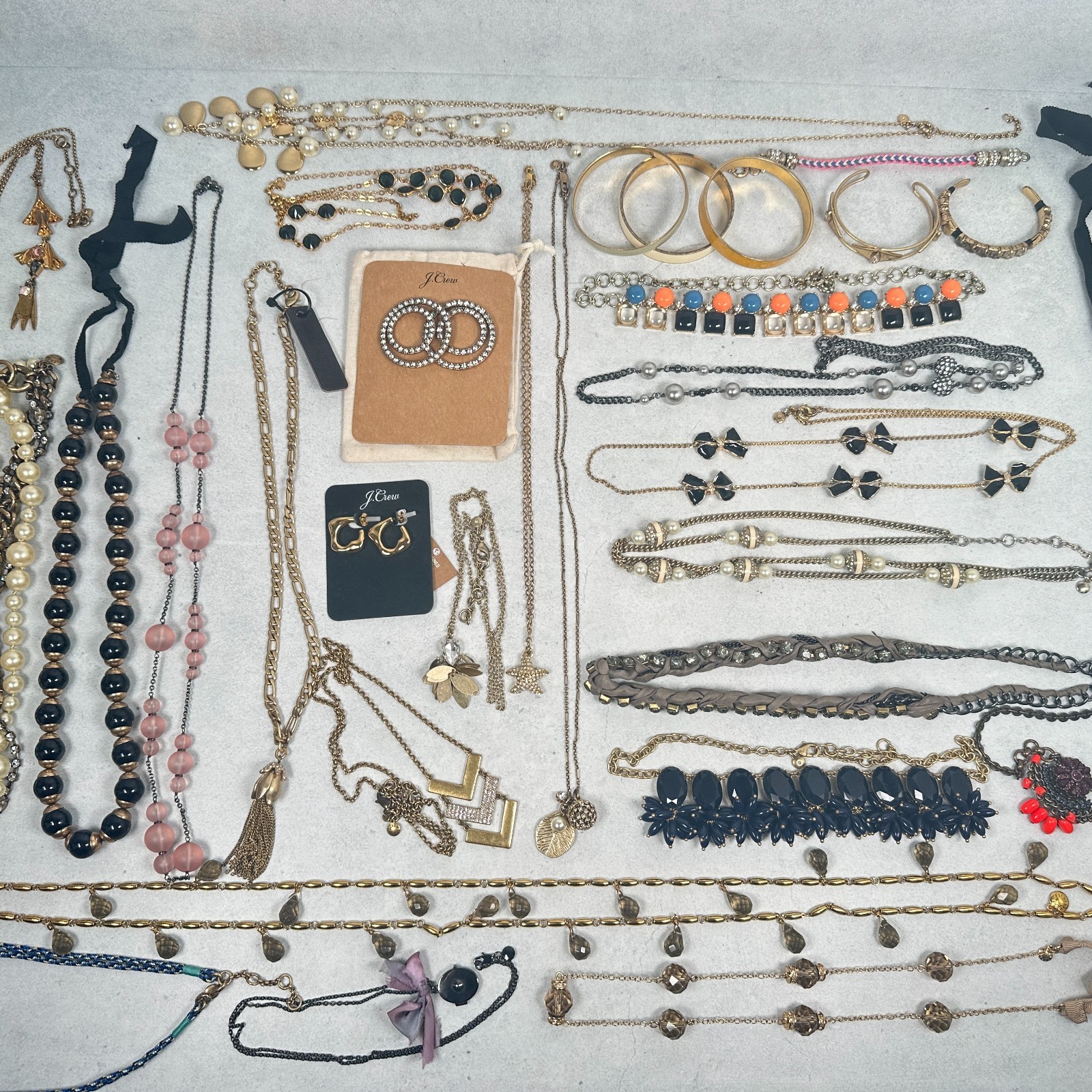 J. Crew Jewelry Lot of 36 All Wearable Necklaces Bracelets Earrings Some NWT J. Crew Jewelry Lot of 36 All Wearable Necklaces Bracelets Earrings Some NWT
