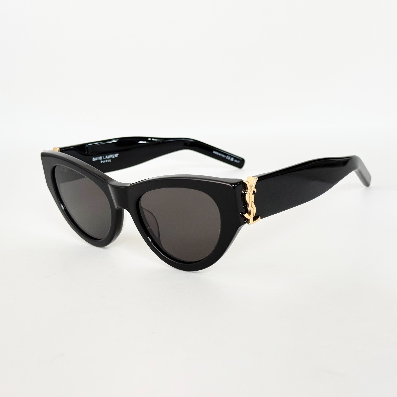 Saint Laurent SL M94 Cat Eye Sunglasses Black Grey Lens Women 53-20-145