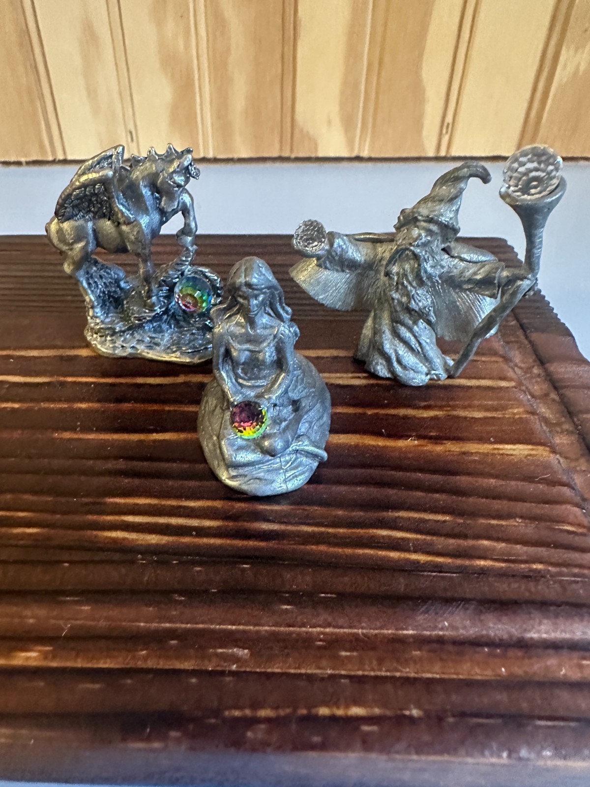 Vintage Spoontiques Pewter Mystical Figurines Lot of 3
