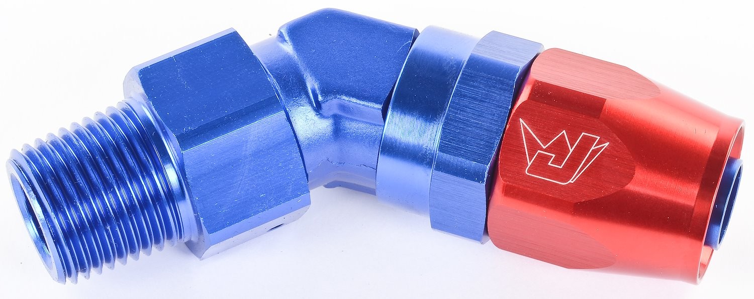 JEGS 45° Max Flow Hose End -10AN x 1/2\