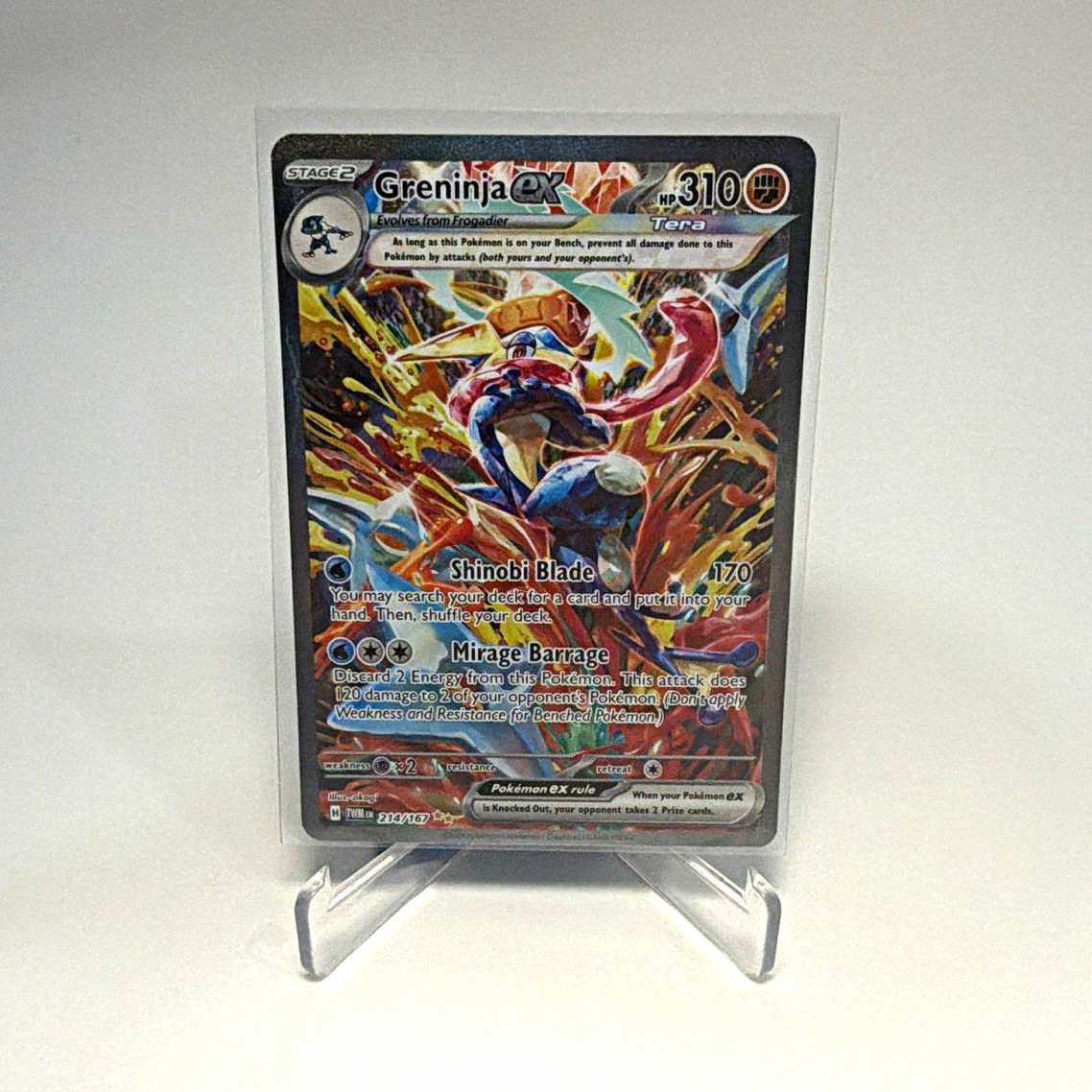The Pokémon Company Greninja ex 214/167 Sv06 Full Art Holo SIR EN 310HP The Pokémon Company Greninja ex 214/167 Sv06 Full Art Holo SIR EN 310HP