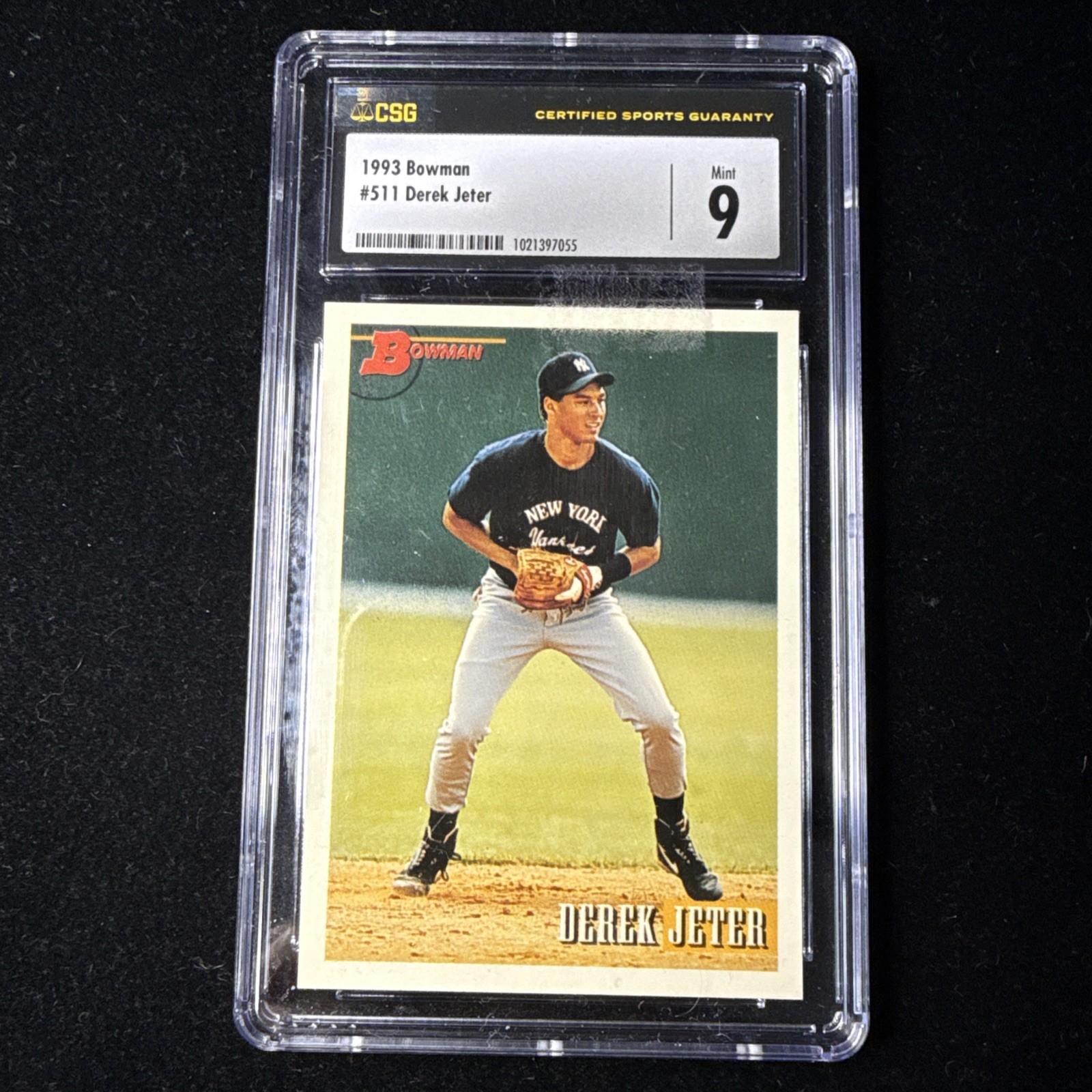 1993 BOWMAN #511 DEREK JETER CSG 9 1993 BOWMAN #511 DEREK JETER CSG 9