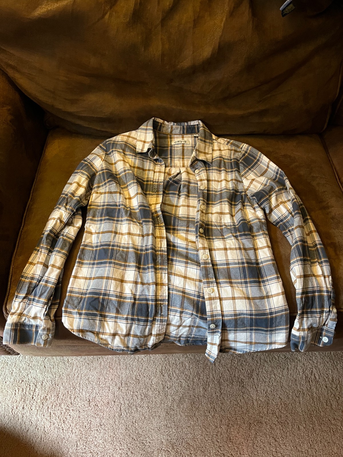 Orvis Women\'s Flannel Shirt Size S