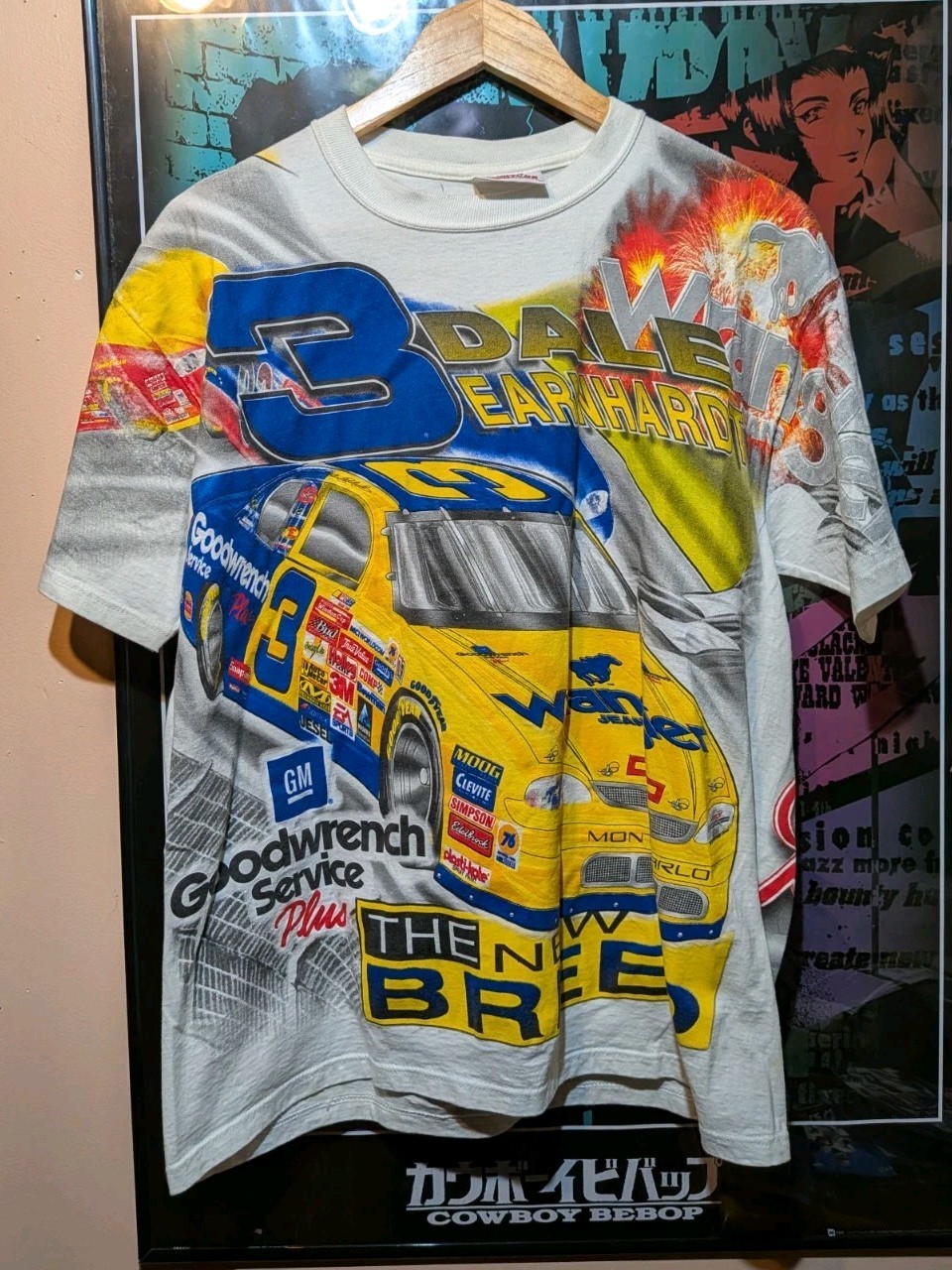 Chase Authentics Dale Earnhardt New Breed AOP Shirt Mens Medium White USA Made Chase Authentics Dale Earnhardt New Breed AOP Shirt Mens Medium White USA Made