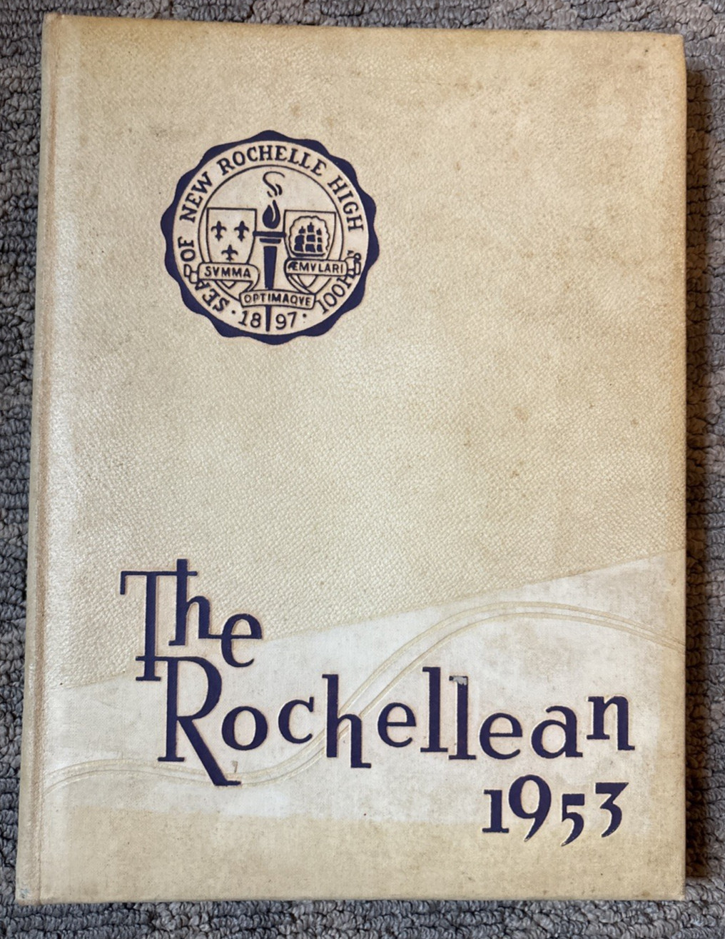 1953 The Rochellean New Rochelle High School Yearbook NY w/ Autographs