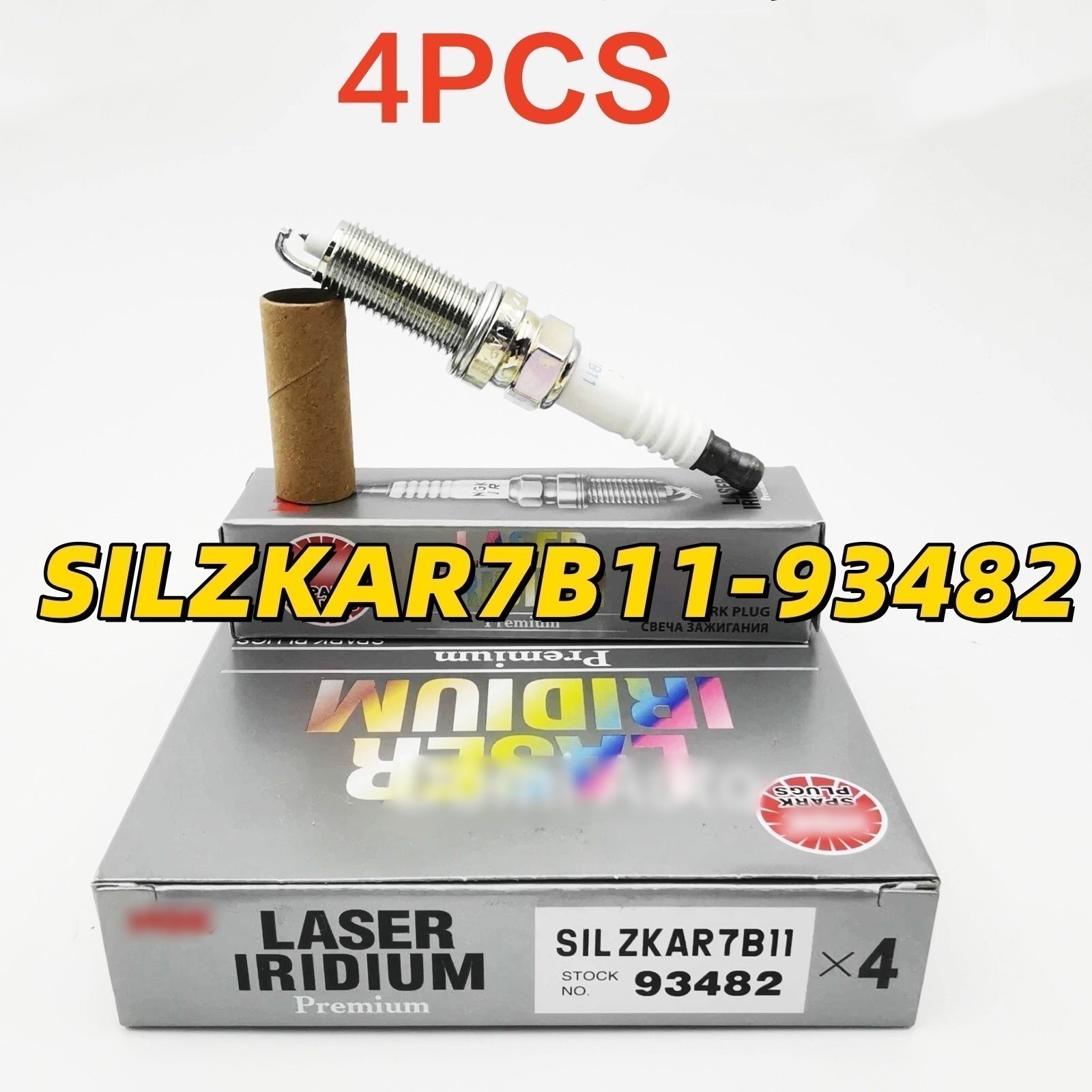 4X NEW NGK 93482 Laser Iridium Spark Plug SILZKAR7B11 for 11-19 Subar