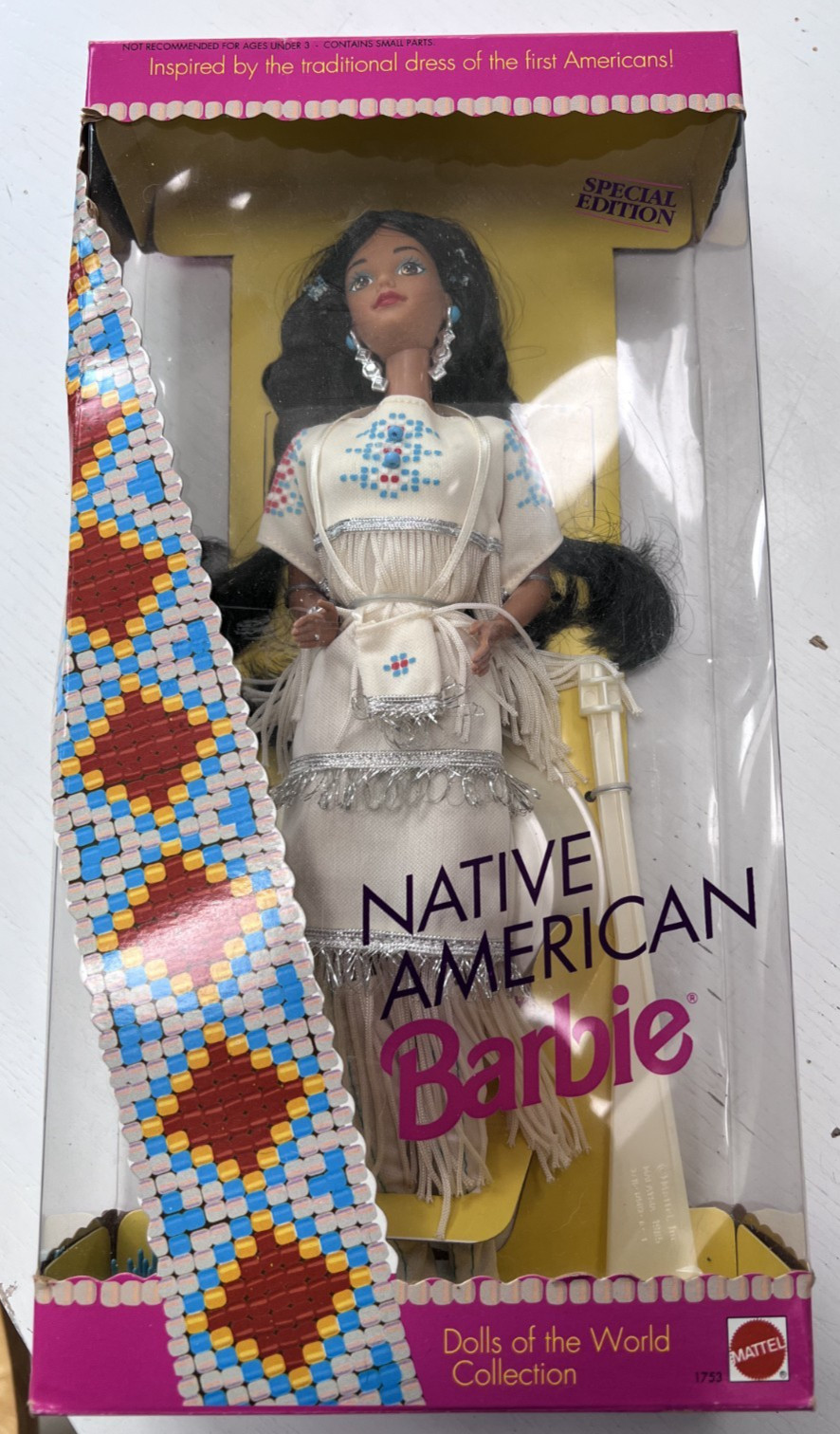 1992 Native American Barbie Doll #1753 Dolls of the World Special Edition NRFB