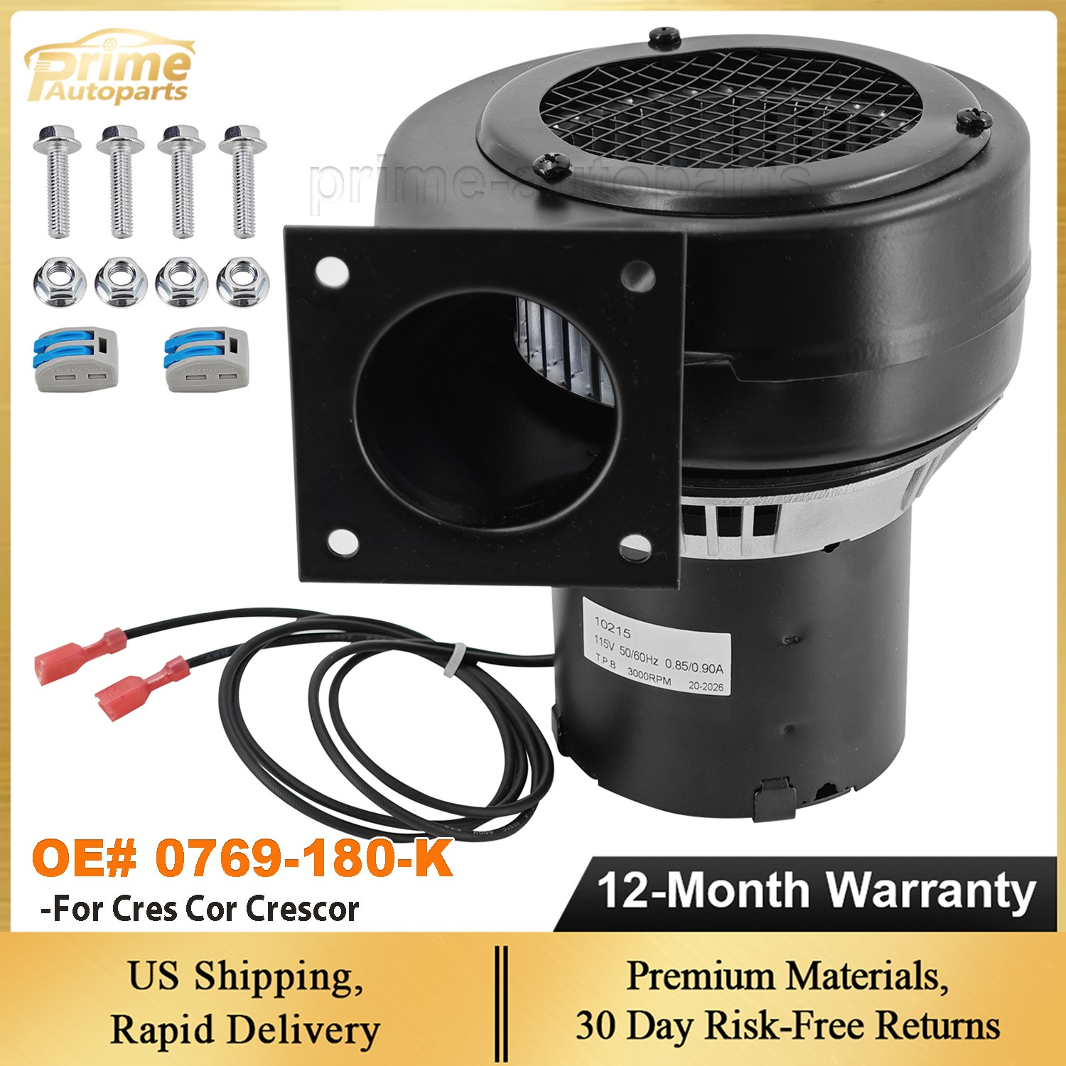 0769-180-K Blower Replace For Cres Cor Crescor 115V 1/50HP 50/60Hz 0769180KLC