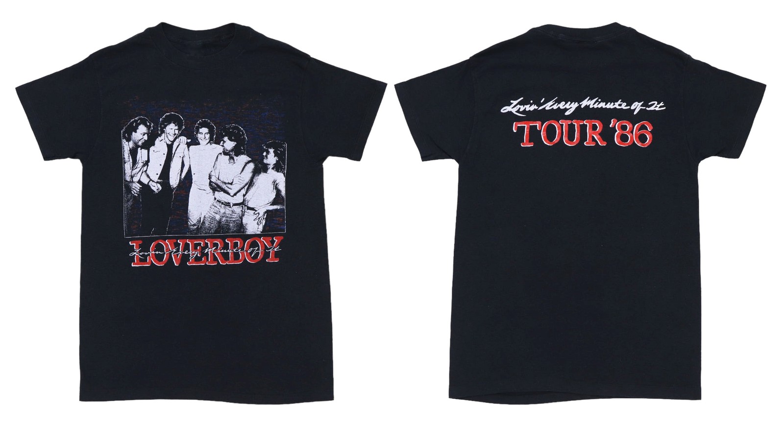 1986 Loverboy Lovin Every Minute Of It Tour T-shirt Reprint NEW