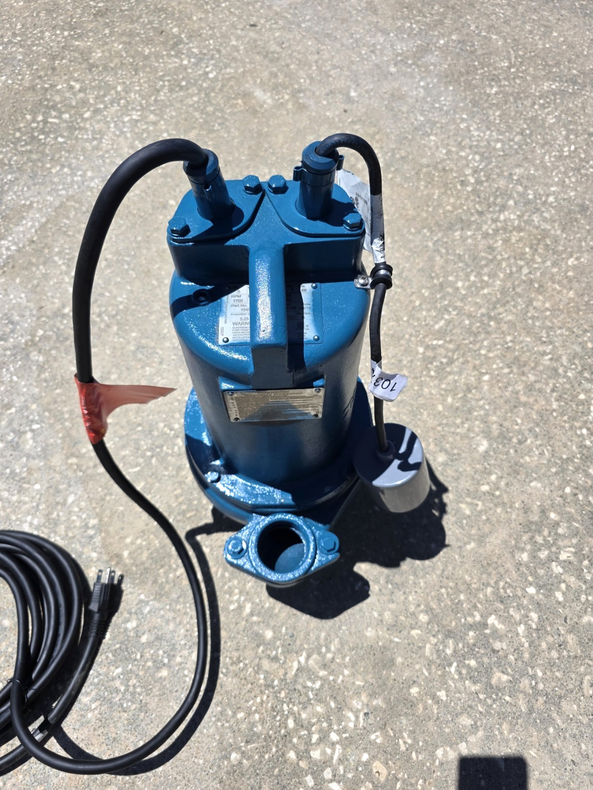 UNUSED BARNES SE52AU SUBMERSIBLE SEWAGE EJECTOR PUMP 240v 2\